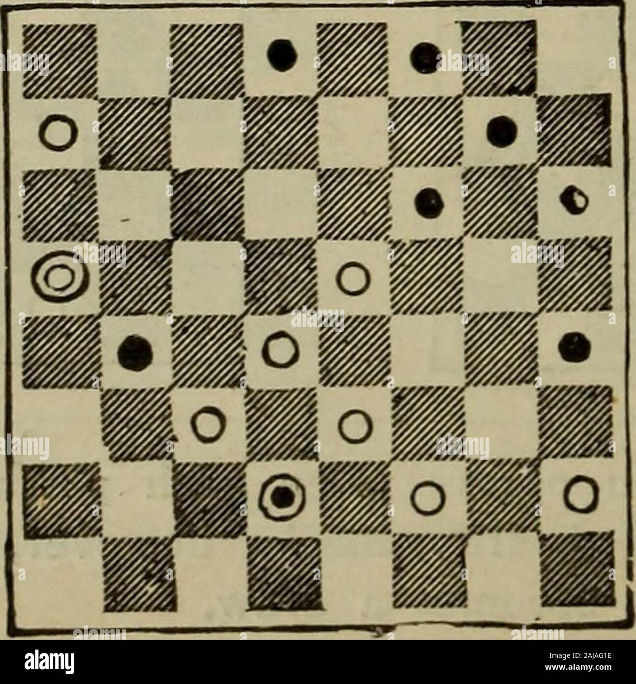 The standard Hoyle; a complete guide and reliable authority upon all games of chance or skill now played in the United States, whether of native or foreign introduction . No. 12.White to move and win. t».i o H • ? o I I o Jl O [  ^ No. 13.. DRA UGHTS. 461 EXAMPLES OF GAMES, FROM STURGES. Oame 1. 4. 8* 25.21 11. 7 E. II.15 31.27 9.13 18.22 2. 9 22.18 24.20 ,; 7. 7- 3 28.19 15.22 27.23 W. wins. 5. 9 9.14 85.18 8.11 3. 7 25.22 8.11 Var. 23.18 A. 9-13 I. 6 29.25 II. 8 9.14 7.10 ^?-^^ r^ 4. 8 18.15 17.10 22.25 C. 6. 9Fc 25.22 B. wins. 6.15 10.14 31-27 12.16 27.24 25.29 9.13 24.20 Var. 8.12 31.27 27 Stock Photo