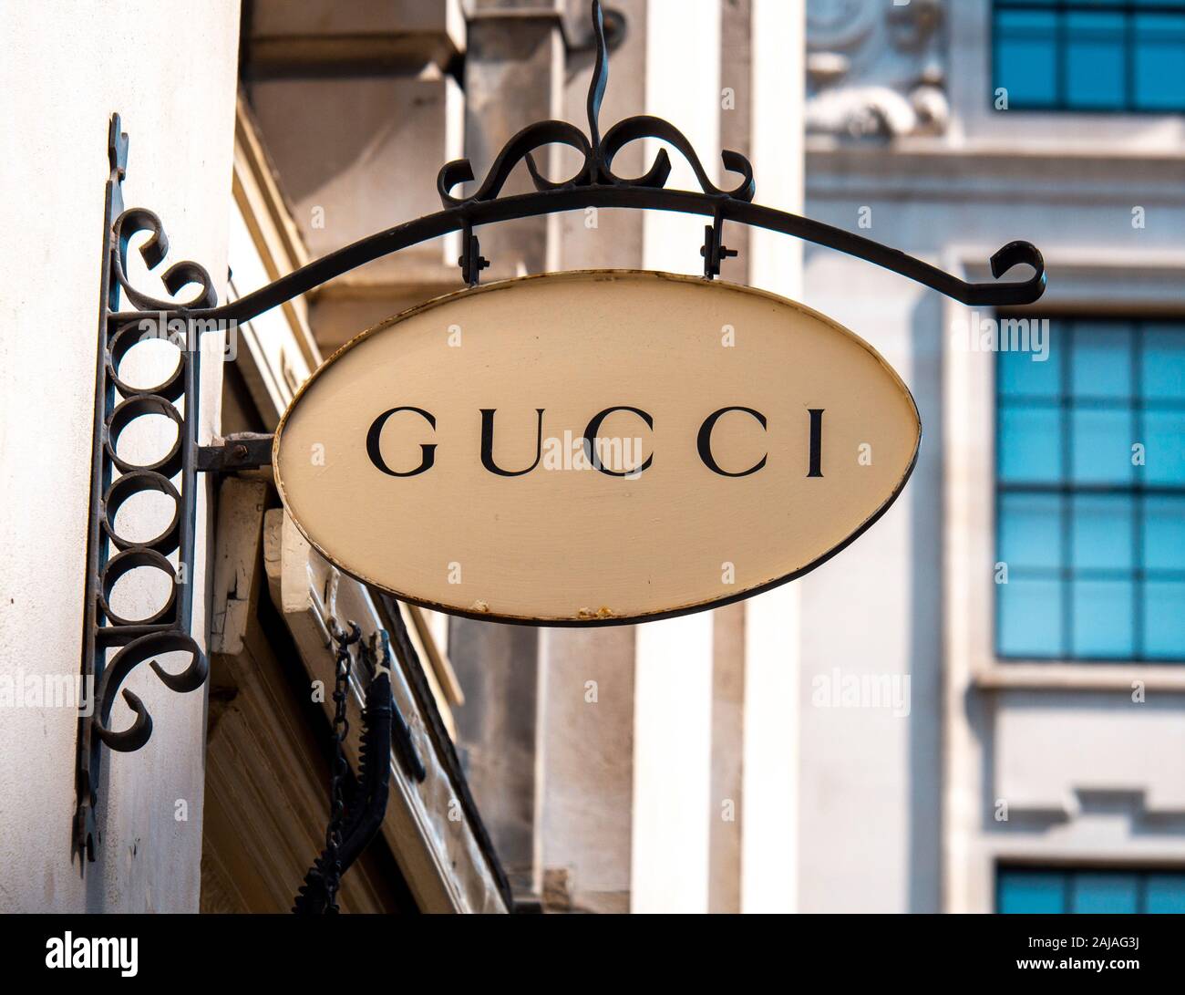 Italian Luxury Fashion Brand Gucci Shop Sign Stock Photo - Alamy