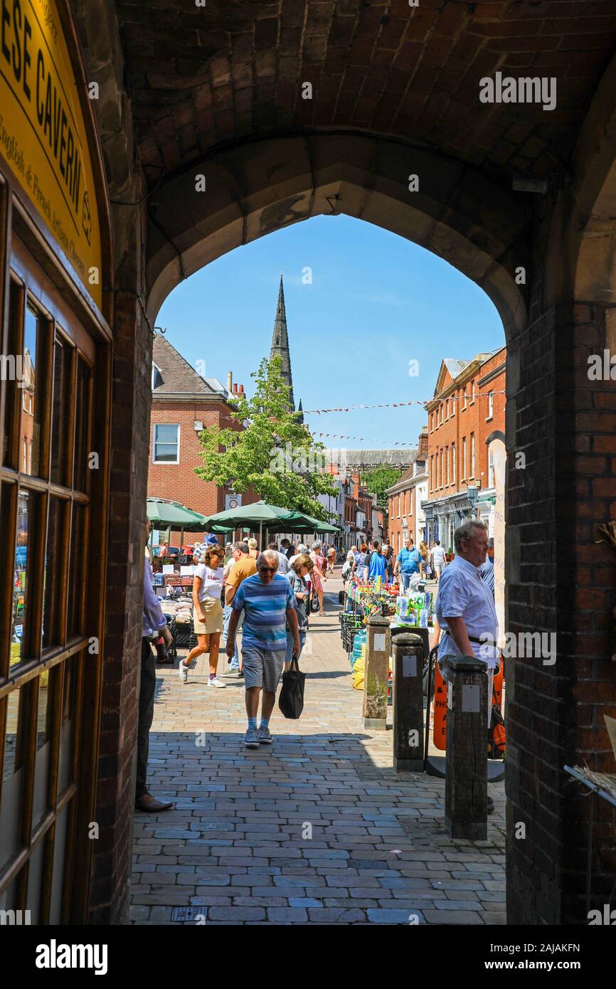 A view of Lichfield Cathedral from Conduit Street, Lichfield
