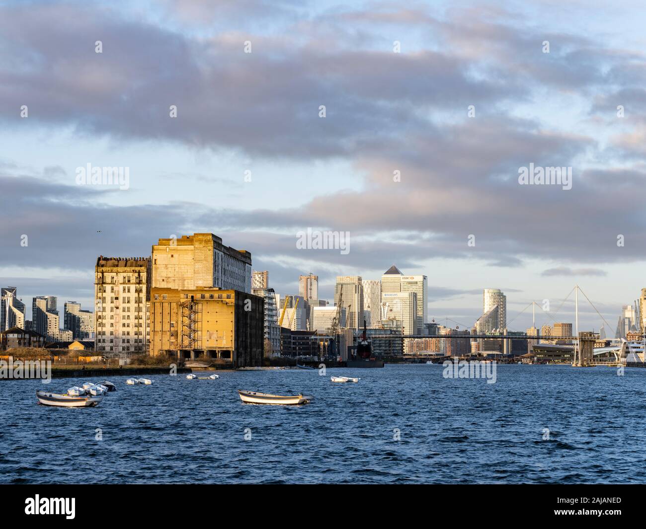 Canary Wharf London Financial Centre Stock Photo