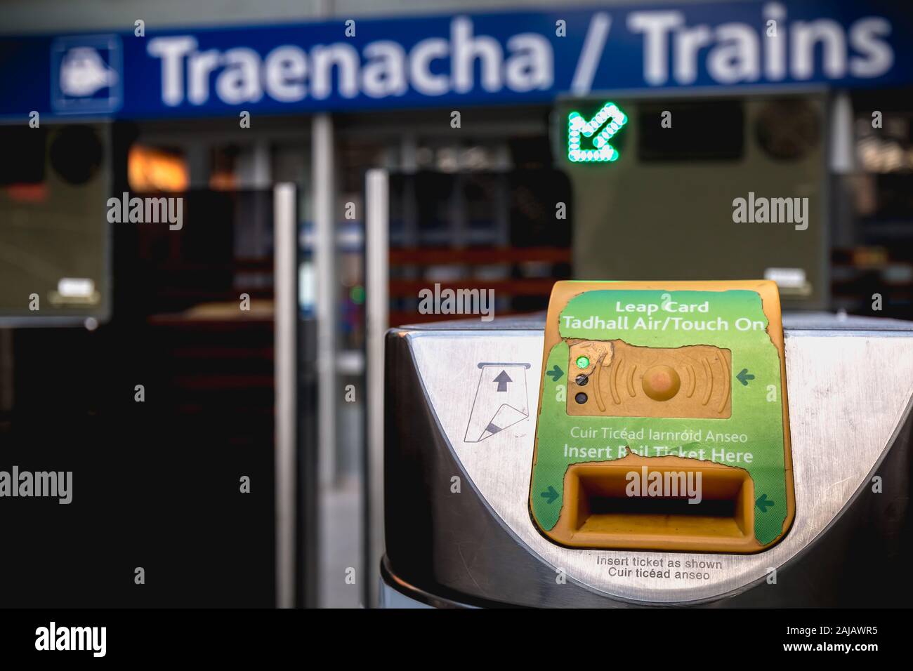 Dublin, Ireland February 15, 2019 Detail view of an entry ticket