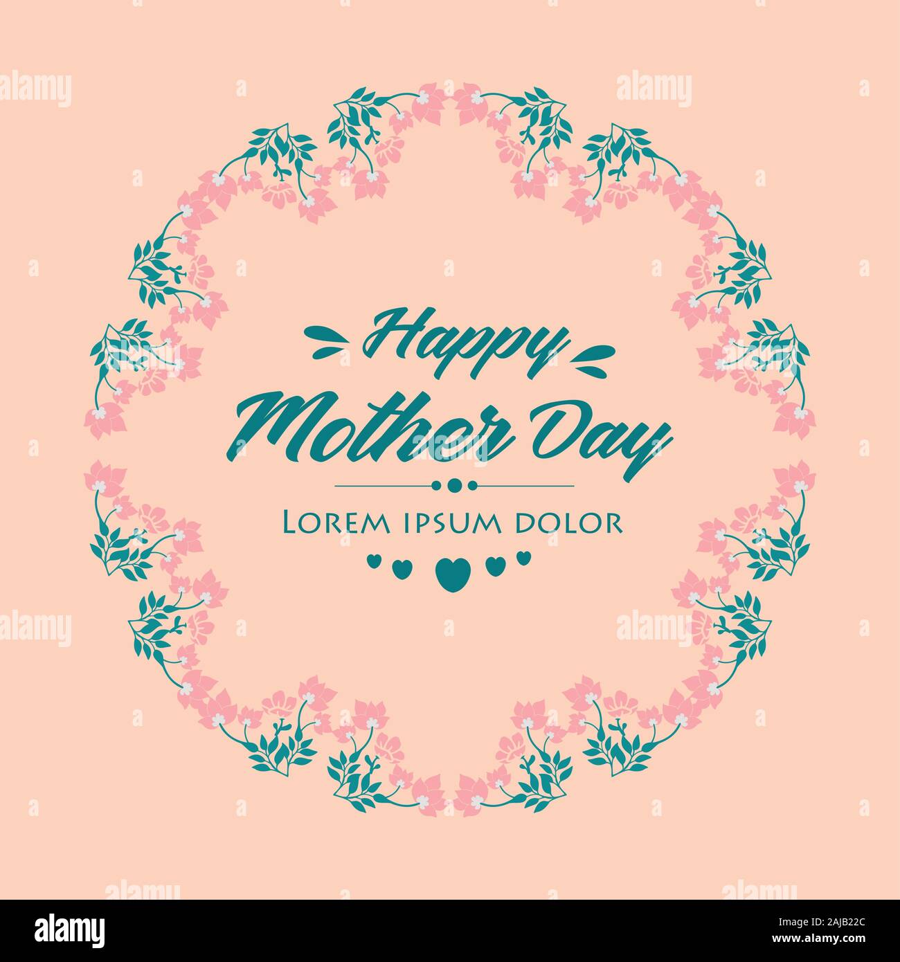 Unique Style and elegant design of happy mother day greeting card, with ...