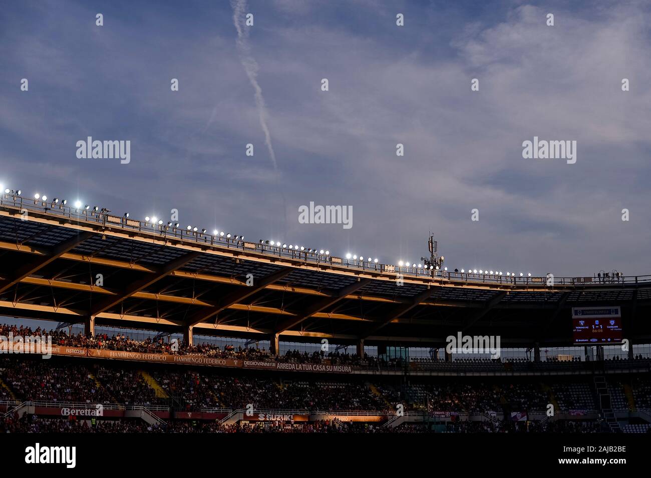 Turin, Italy - 27 October, 2019: Stadio Olimpico Grande Torino is pictured during the Serie A football match between Torino FC and Cagliari Calcio. The match ended in a 1-1 tie. Credit: Nicolò Campo/Alamy Live News Stock Photo