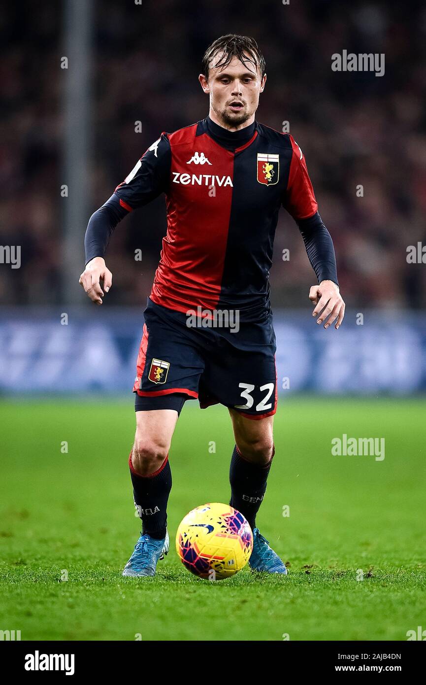 Genoa Italy 30 November 2019 Peter Ankersen Of Genoa Cfc In Action During The Serie A Football Match Between Genoa Cfc And Torino Fc Torino Fc Won 1 0 Over Genoa Cfc