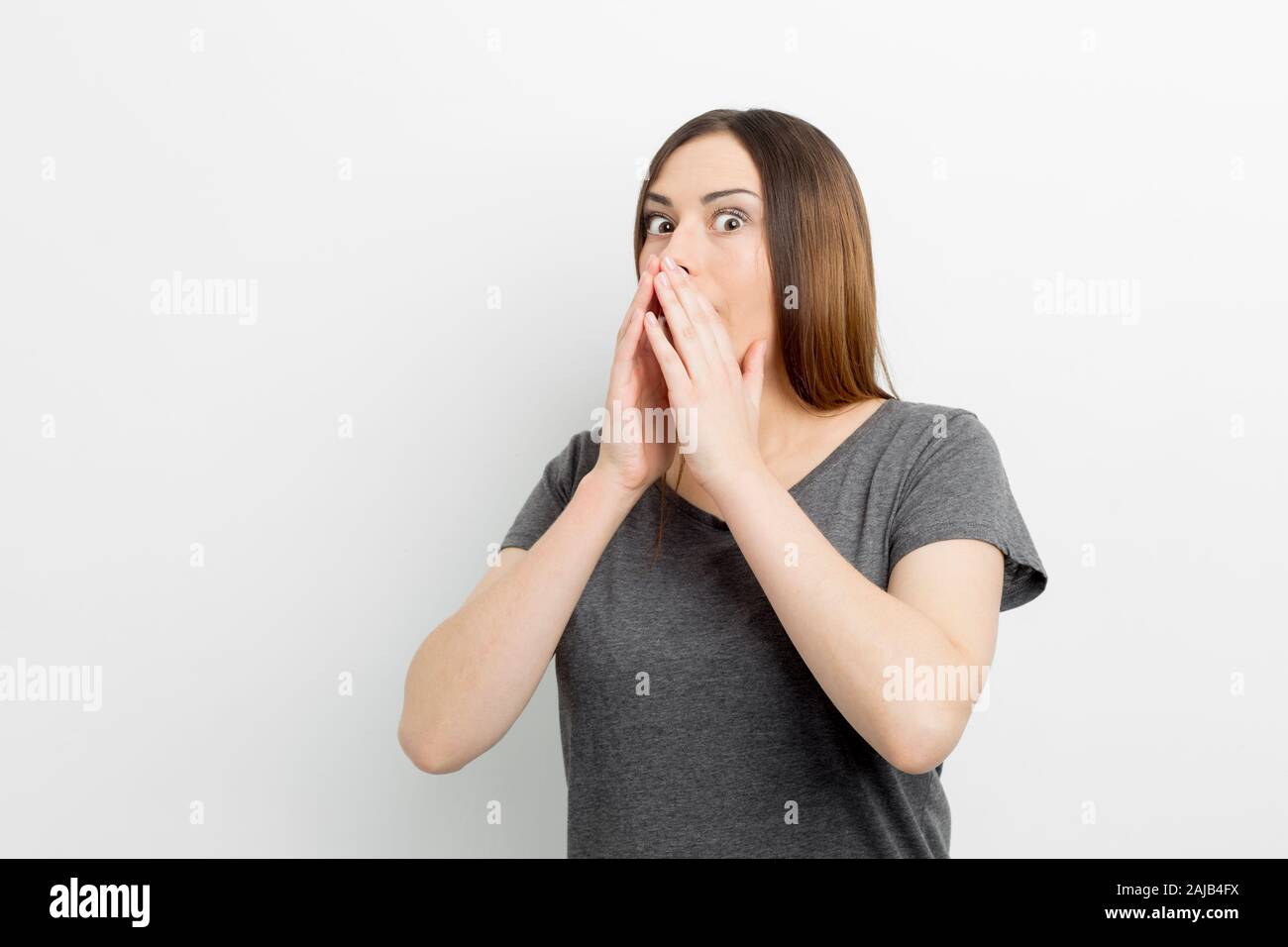 Shock woman hi-res stock photography and images - Alamy