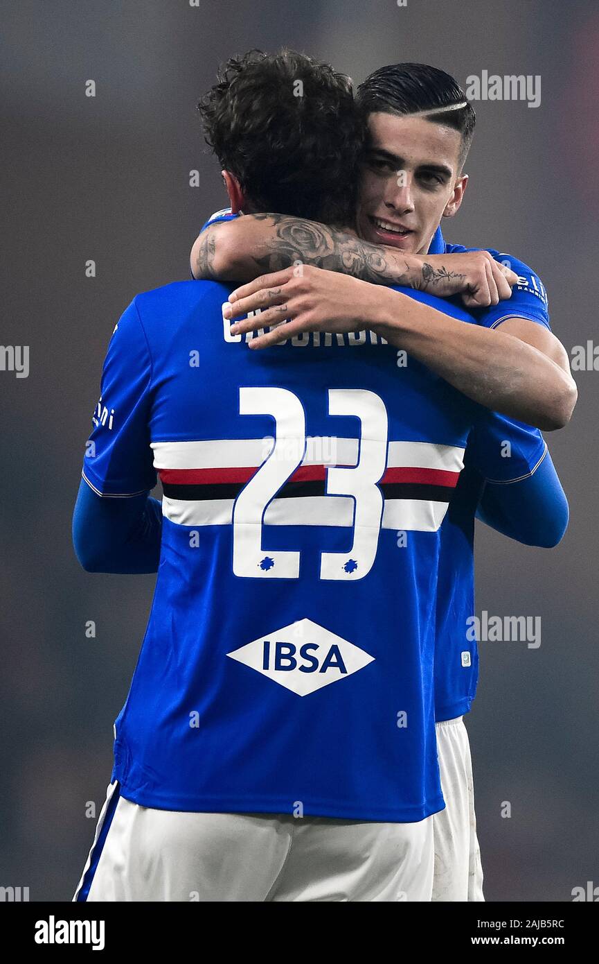 Genoa, Italy. 30 April 2022. Manolo Portanova of Genoa CFC in action during  the Serie A football match between UC Sampdoria and Genoa CFC. Credit:  Nicolò Campo/Alamy Live News Stock Photo - Alamy