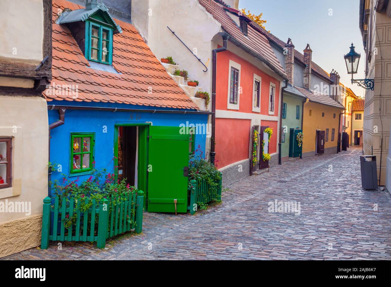 PRAGUE, CZECH REPUBLIC - OCTOBER 14, 2018: The Golden lane Stock Photo