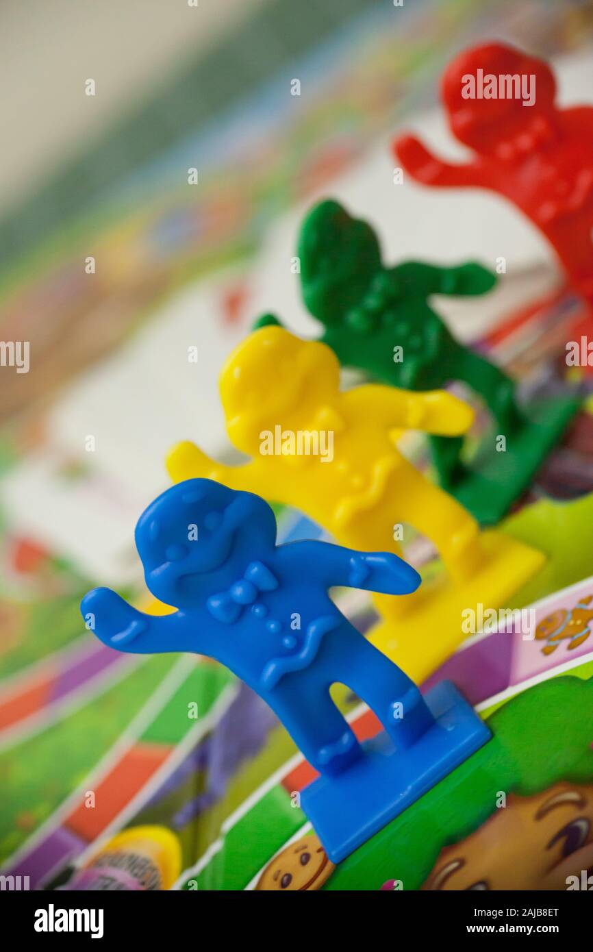 Woodbridge, NJ - January 3, 2020: A closeup view of the classic family board game, Candy Land. Stock Photo