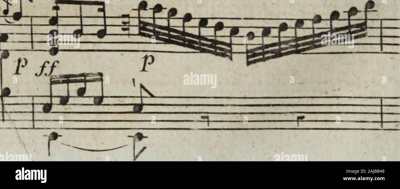 Six sonates pour la harpe avec accompagnement d'un violon ou flûte obligée, tres faciles a éxécuter, elles peuvent aussi se jouer seules d'autant qu'elles contiennent beaucoup de petits airs . f *=gfe. Stock Photo