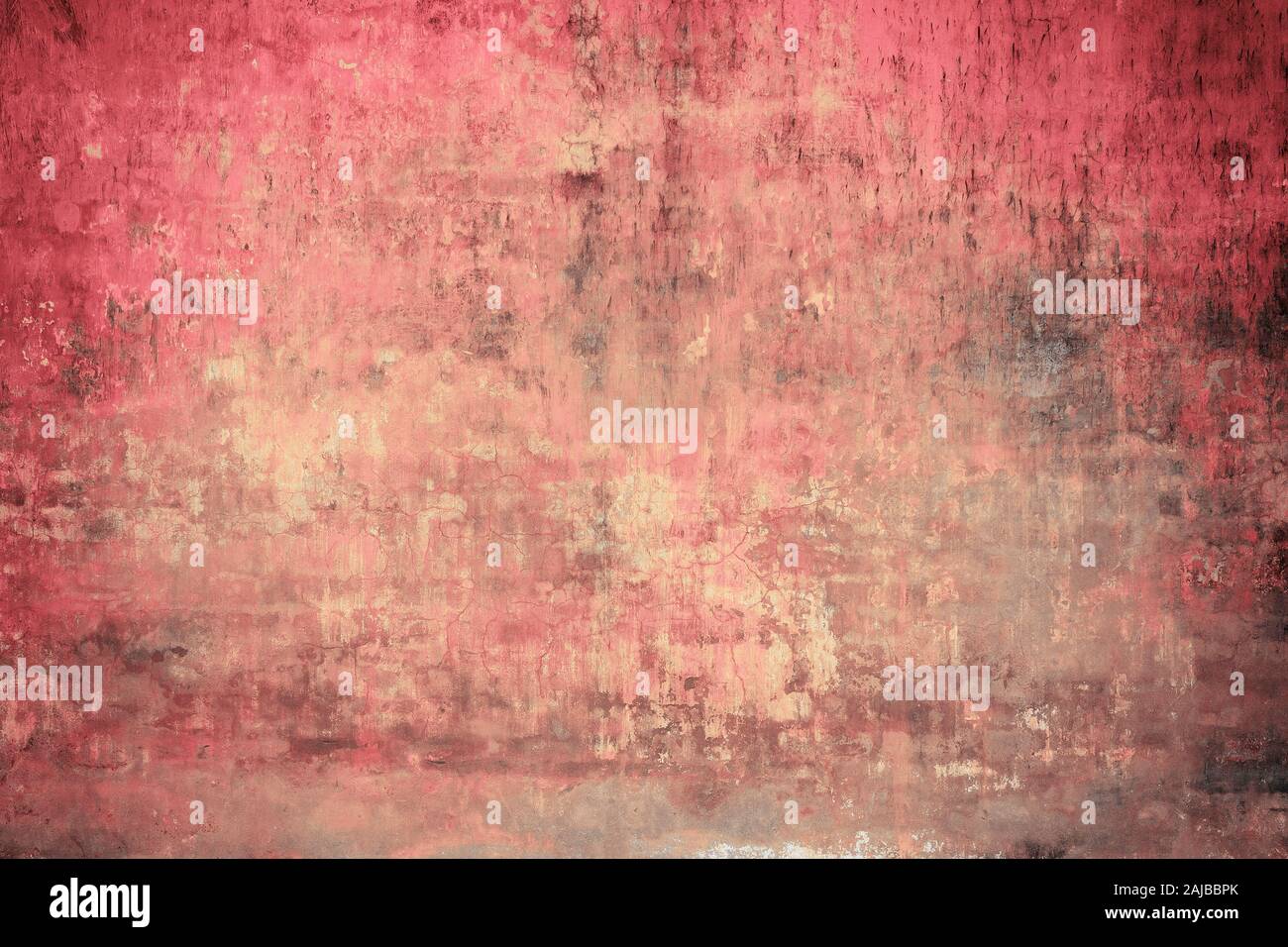 Real wall background, pink grungy texture. Stock Photo
