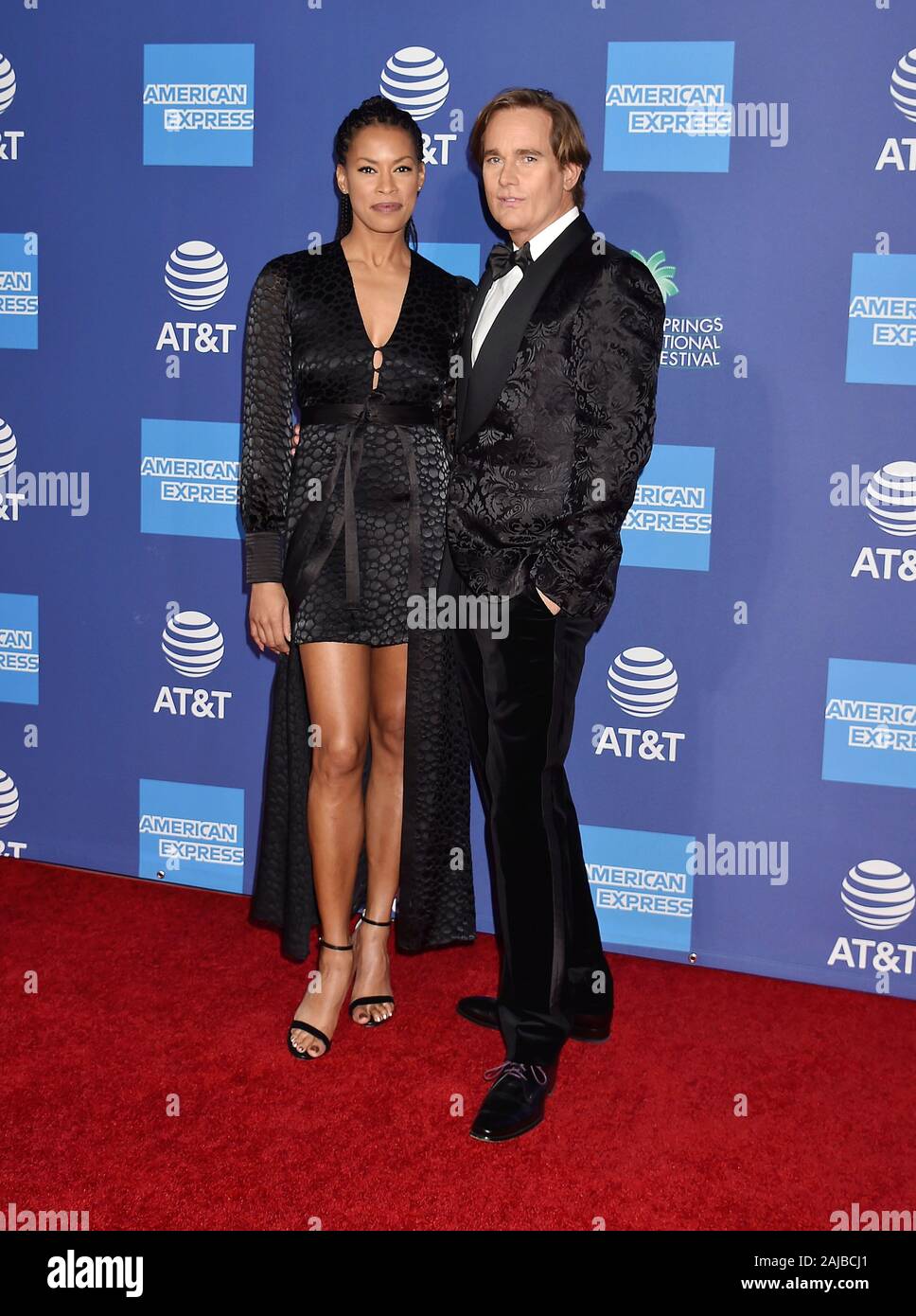 PALM SPRINGS, CA - JANUARY 02: Kearran Giovanni (L) and Phillip P