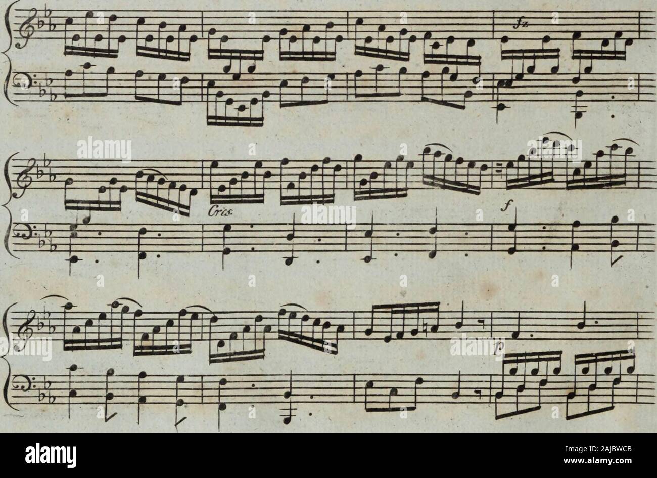 Six sonates pour la harpe avec accompagnement d'un violon ou flûte obligée, tres faciles a éxécuter, elles peuvent aussi se jouer seules d'autant qu'elles contiennent beaucoup de petits airs . n Stock Photo