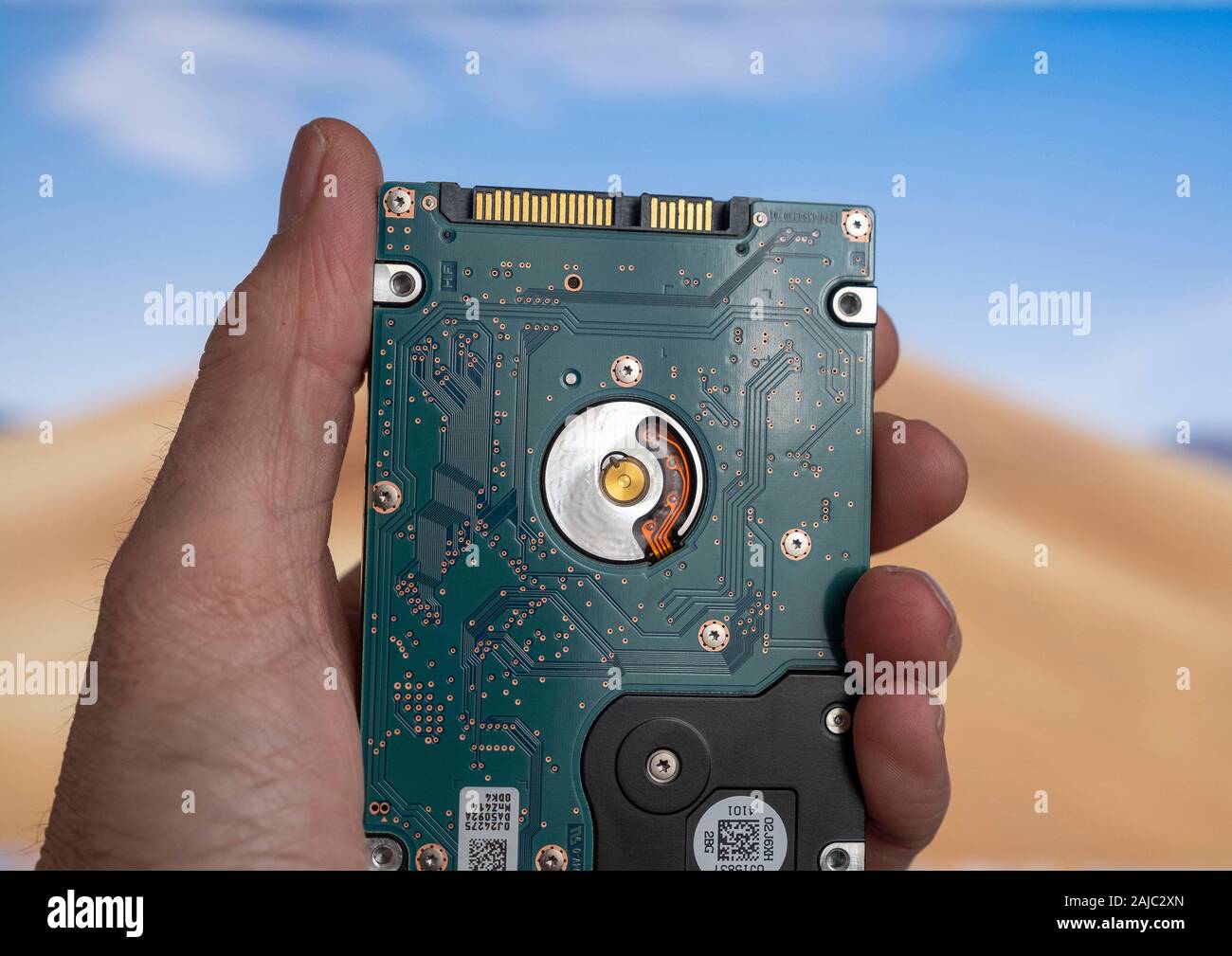 Close up of an Internal hard drive from an Apple iMac computer Stock Photo Alamy