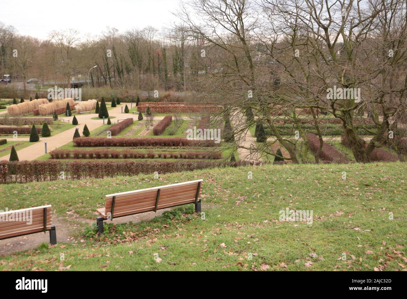 Herbst im Klostergarten von Kloster Kamp in Nordrhein-Westfalen Stock Photo