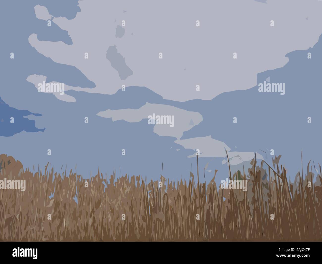Sky With Clouds Grasses Photoshop Cutout Filter Stock Photo Alamy