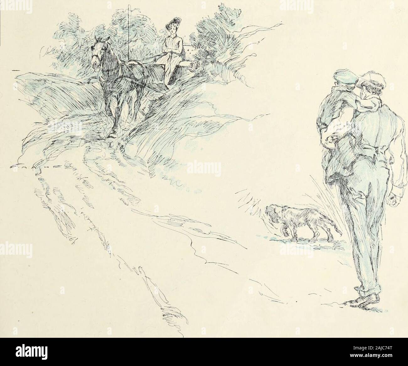 Harper's New Monthly Magazine Volume 104 December 1901 to May 1902 . cisely! muttered the had ruffled her hair. I thought you hadother. Here a yellow cart suddenly ap- left the island, she added, to the man.peared around the curve of the shore, and Wont you get in, also ?the shoulders squared themselves under We both went after Misery. Hetheir light weight, and the man exclaimed looked ruefully at his trousers as he climb-something under his breath. Hello! ed in and deposited the boy between them,cried the boy. Theres Miss Lehew! Hi, Please put Misery in; hes not a veryMiss Lehew, are you hunt Stock Photo