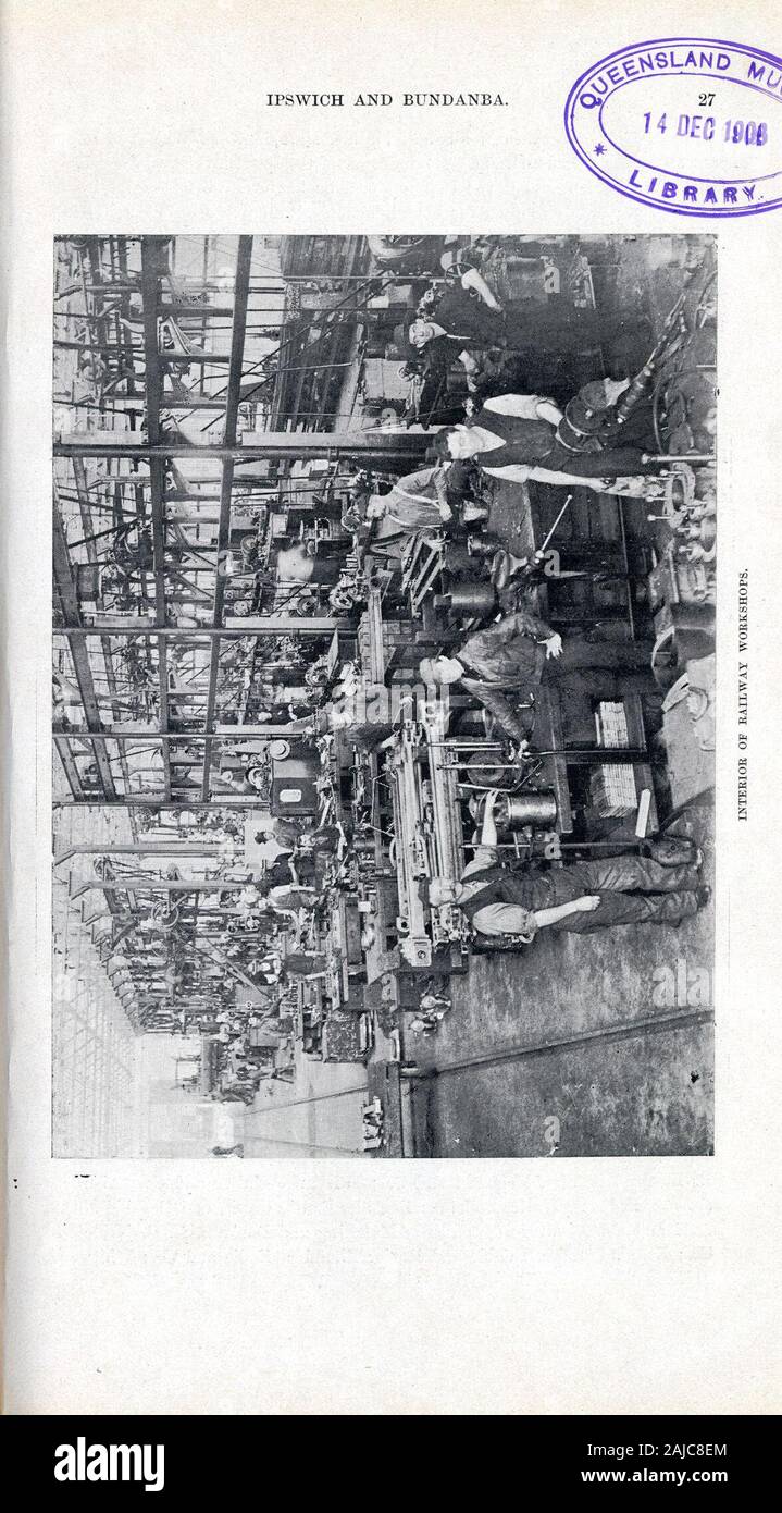 Ipswich And Bundamba . 28 IPSWICH AND BUNDANBA. whole district. Blackheath, Boxflat, Bogside, Mafeking, and Whitwood minesare all on the Aberdare seam. The manager of the Ipswich Gasworks considersthat the Walloon coal is the best gas coal he has ever worked—superior toNewcastle. It is also used for household and steam purposes. The RailwayWorkshops use it for steam, because it is suitable for the automatic stokers.The Bundanba and Tivoli coal is more friable, and produces more slack. There is a, large and expanding business done in coke made from the NorthIpswioh coal. It goes everywhere. Wes Stock Photo