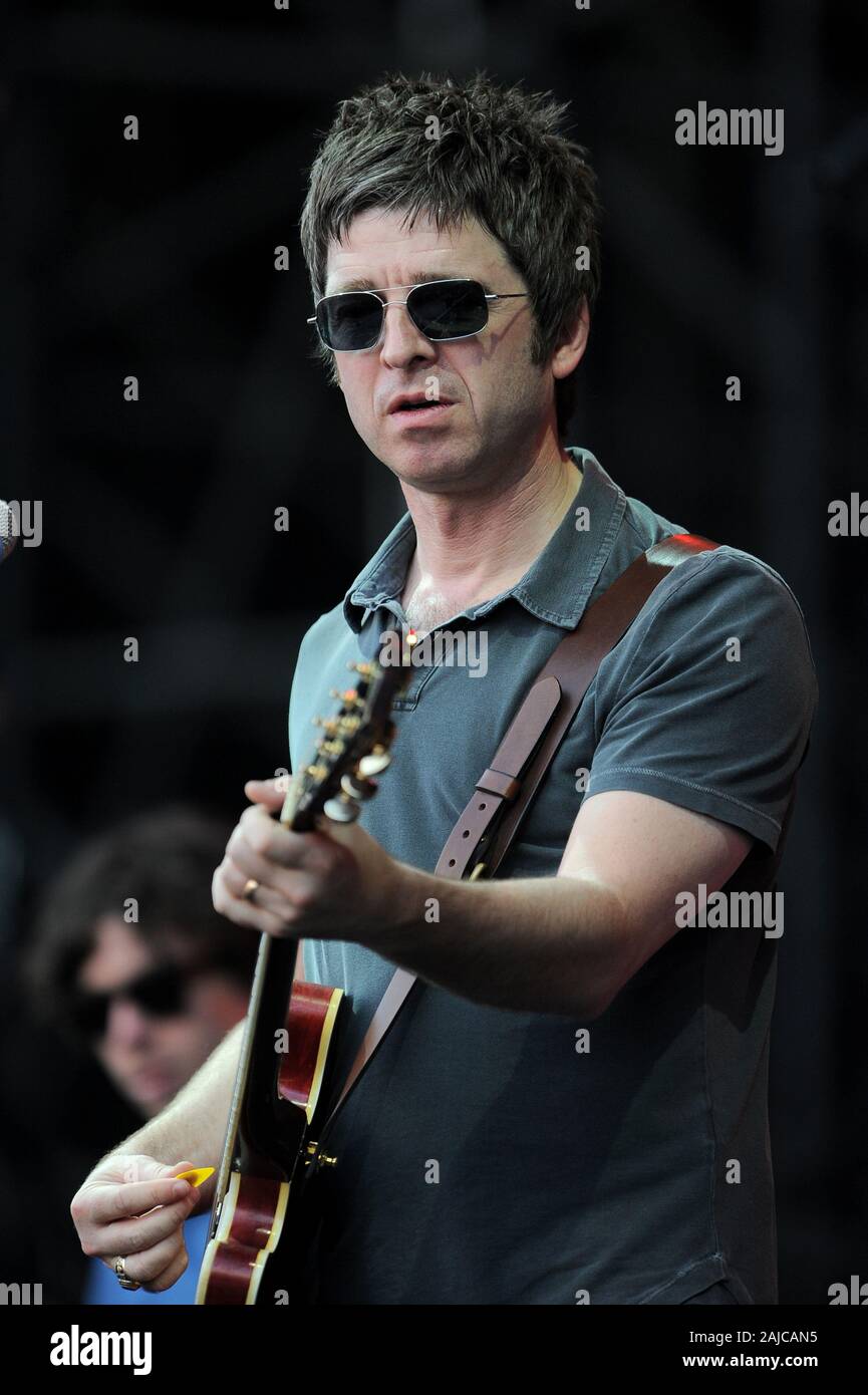 Rho (Milano) Italy 07/05/2012 :  Noel Gallagher's High Flying Birds in concert during the musical event 'Heineken Jammin Festival'. Stock Photo