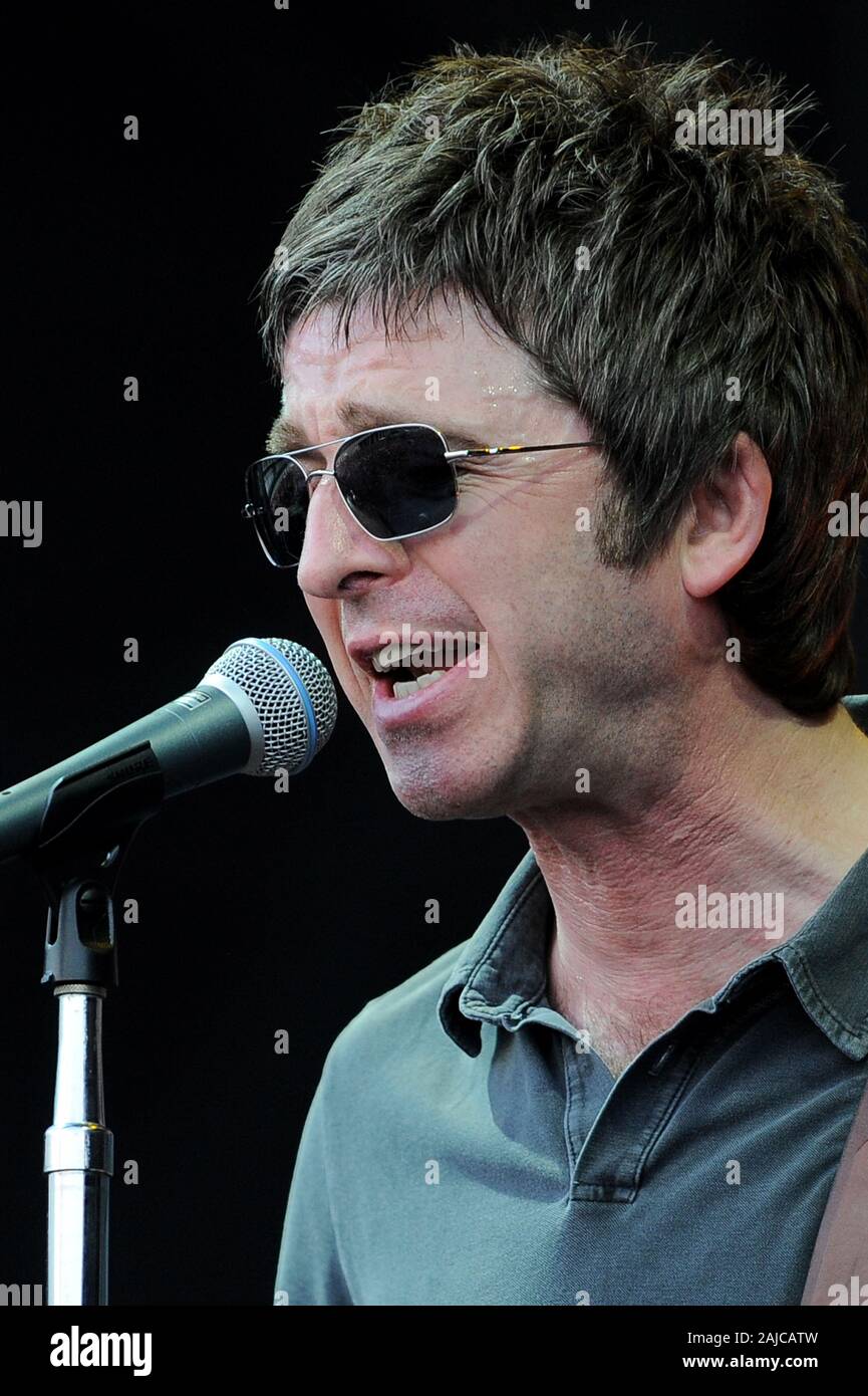 Rho (Milano) Italy 07/05/2012 :  Noel Gallagher's High Flying Birds in concert during the musical event 'Heineken Jammin Festival'. Stock Photo