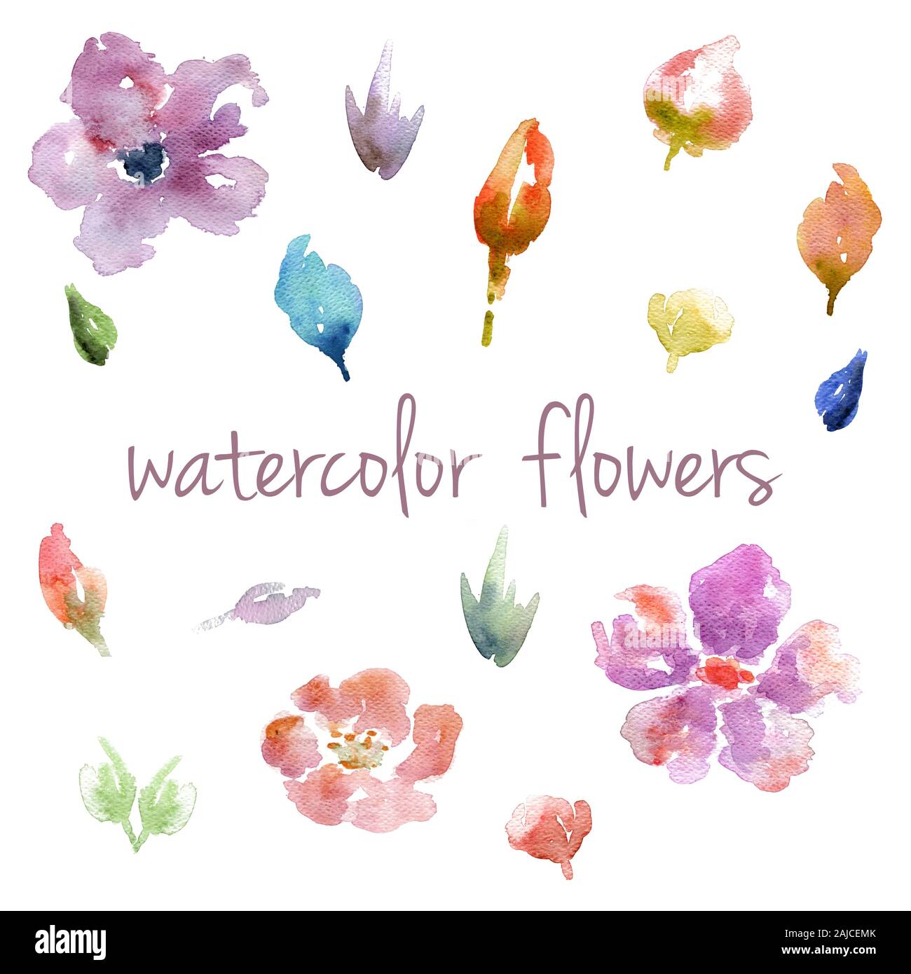 Watercolor Floral Background High Resolution Stock Photography and Images - Alamy