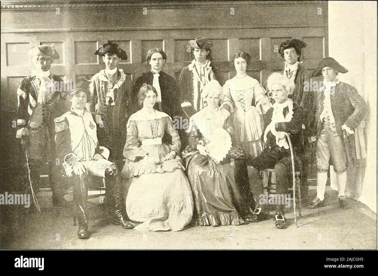 Ravelings . PRJF. HICKS PROF. MCCRACKEN.. CLASS PLAY THE RIVALS, 1902 Stock Photo