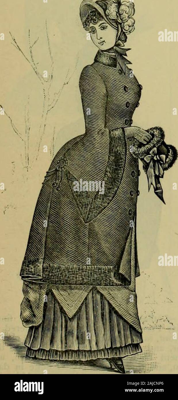 Strawbridge & Clothier's quarterly . No. 30.—Cloth Coat, single-breasted, of Berlinbeaver ; collar, cufis, and pockets trimmedwith astrakhan ; price, I13.00.. No. 31.—Dolman of Brocaded Satin, in shellpattern ; trimmed with Russian Hare oncollar, sleeves, and skirt; length, 54 inches ;sizes, 32 to 44 inches, bust measure ; prices,fi30to|i75. No. 33.—Imported Djuble-Breasted Dolman, ofGerman black beaver cloth ; trimmed withRussian Hare on collar, sleeves, and aroundskirt; length, 52 inches ; sizes, 32 to 44 inches,bust measure ; price, f 20.00. Stock Photo