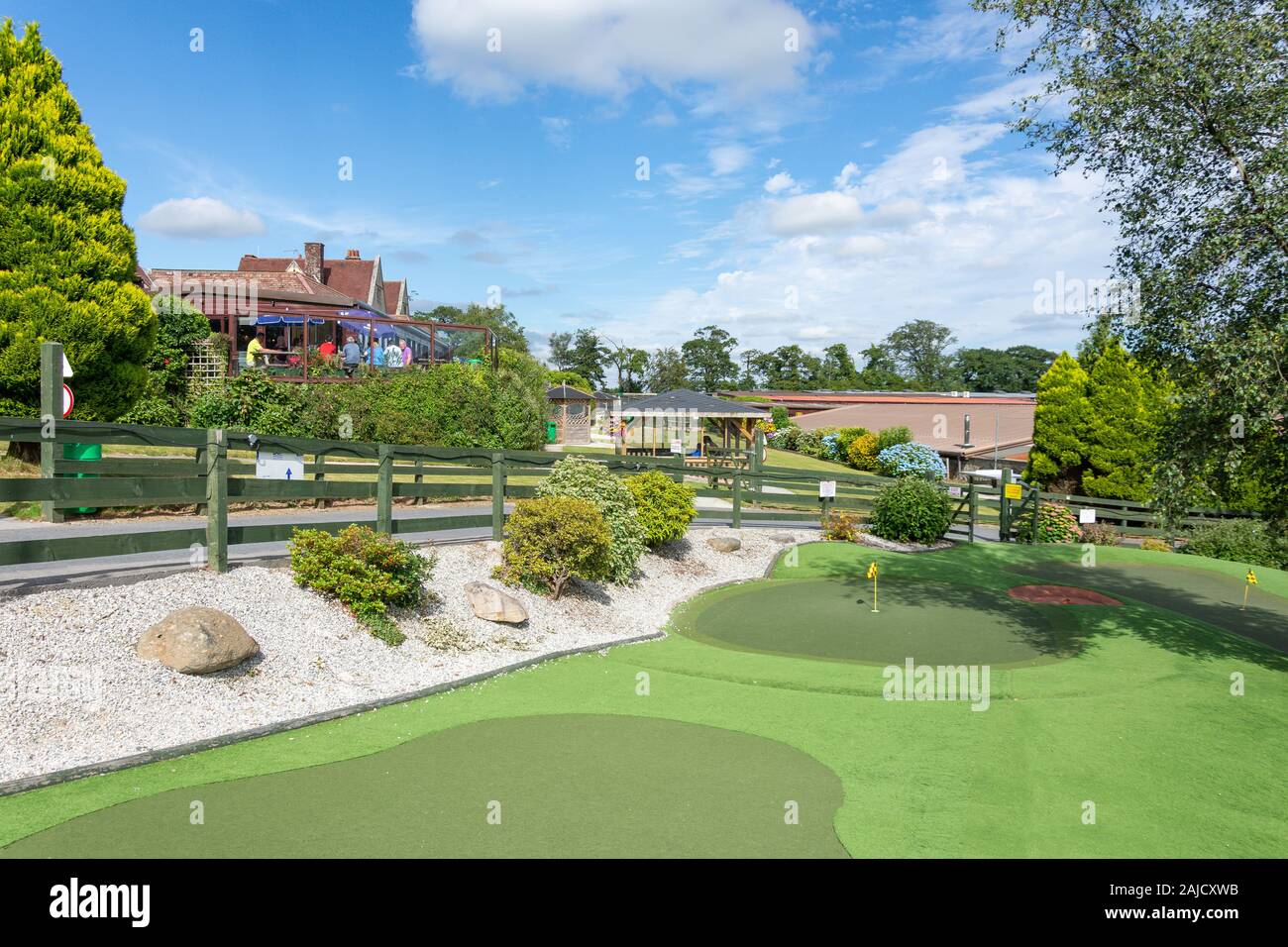 Gardens terrace bar from mini golf course sport sports sporting hires