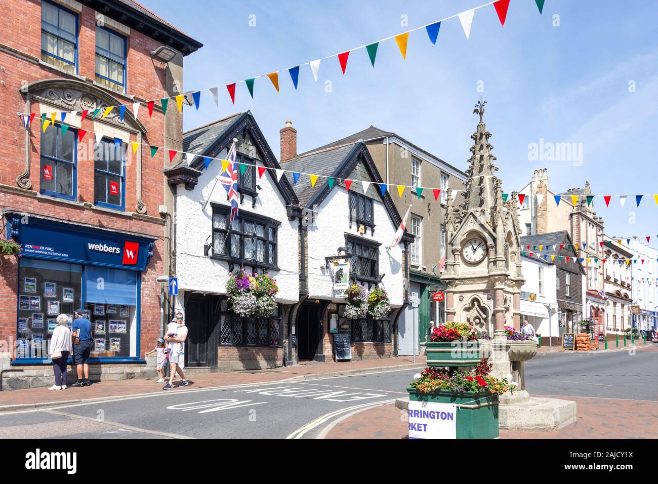 High Street, Great Torrington, Devon, England, United Kingdom Stock Photo