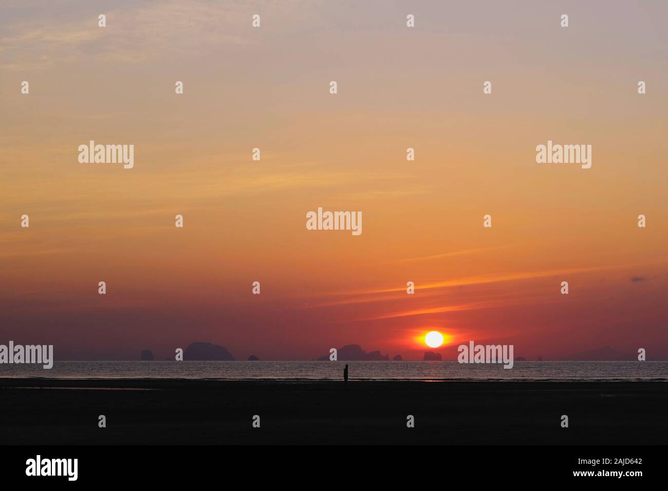 Tropical Sunset Over the Ocean Stock Photo - Alamy