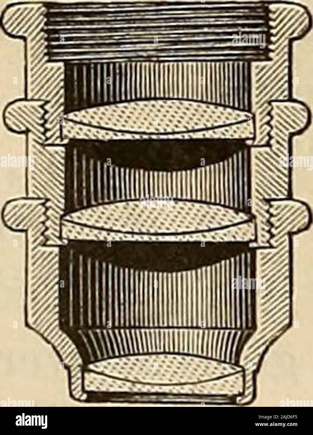 Physiologische Methodik : ein Handbuch der praktischen Physiologie . bekanntlich nicht geschehen. Die Optiker pflegen beim Anfertigen von Doppellinsen für Mikro-skope der Flintgiaslinse gern ein kleines Uebergewicht über das Kron-glas zu geben. Es bekommt dann der Rand desBildes einen bläulichen Saum, der von den unver-einigten mittleren farbigen Strahlen des Spectrumsherrührt, die zwischen den vereinigten rothen undvioletten Grenzstrahlen liegen. Eine derartige Doppel-linse nennt man überverbessert, während man unter-vei-bessert eine Doppellinse nennt, bei welcher nochein zarter röthlicher Sa Stock Photo