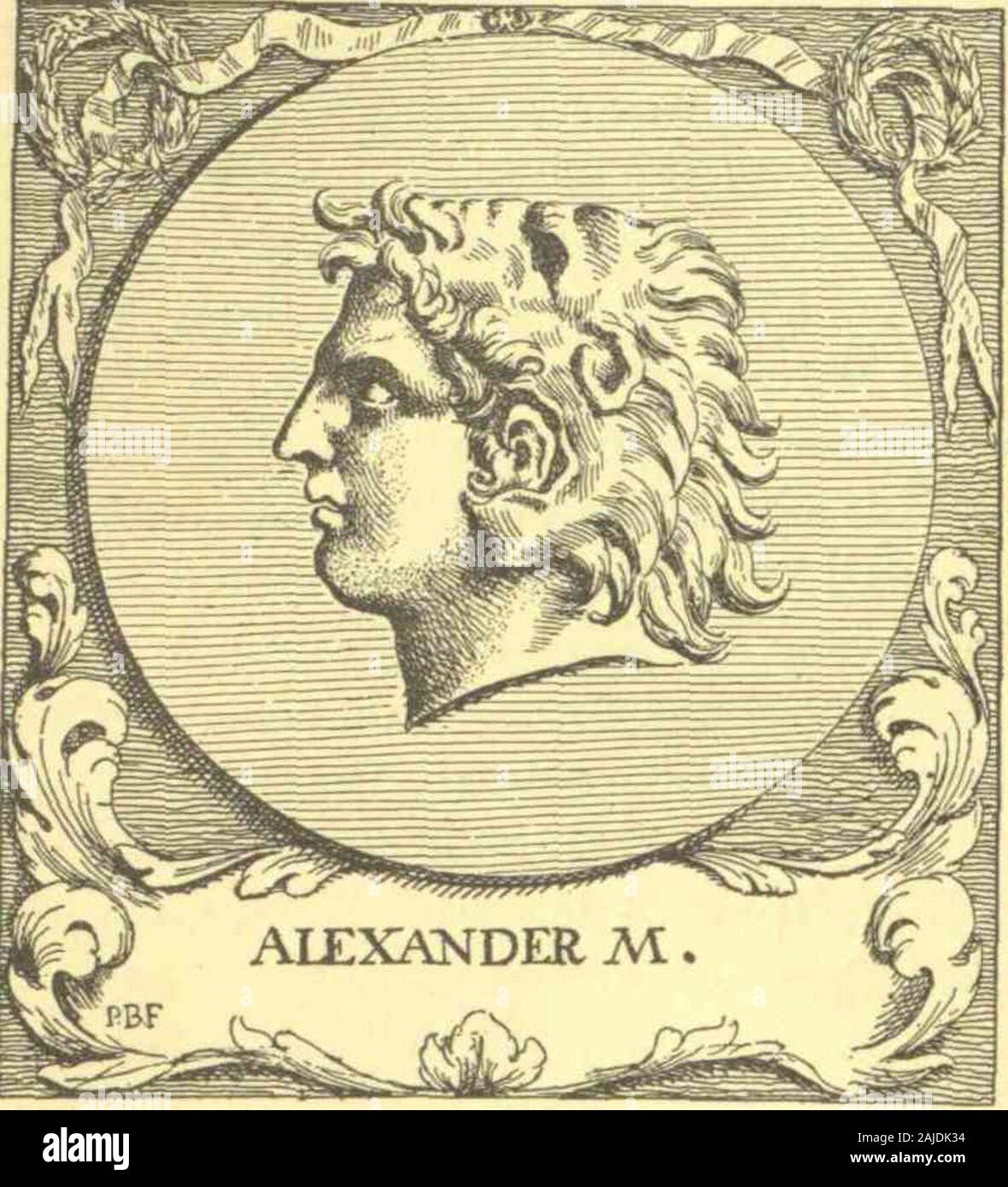 Great men and famous women : a series of pen and pencil sketches of the lives of more than 200 of the most prominent personages in history Volume 1 . &lt;:::^^V:^ e SOLDIERS AND SAILORS. ALEXANDER THE GREAT (356-323 B.C.) A LEXANDER THE GrEAT, SOn of -^*- Philip of Macedon and Olympias,daughter of Neoptolemus of Epirus,was born at Pella, 356 b.c. Hismind was formed chiefly by Aristotle,who instructed him in every branchof human learning, especially in theart of government. Alexander wassixteen years of age when his fathermarched against Byzantium, and leftthe government in his hands during his Stock Photo