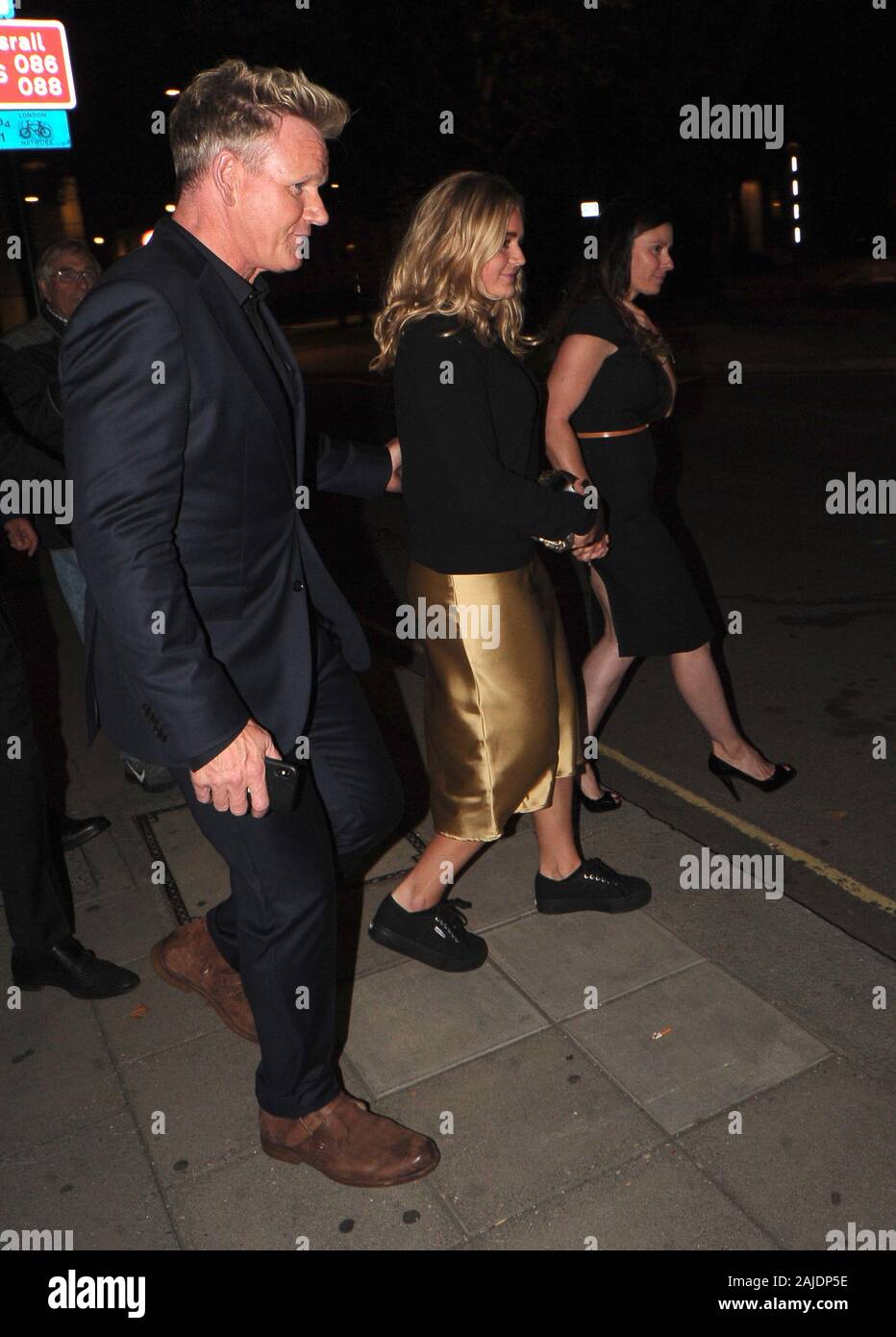 The Ramsays leave Gordon Ramsay's new restaurant Lucky Cat in London on