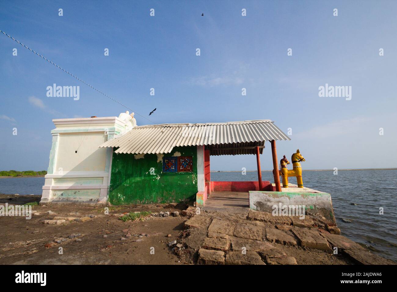 Temple at Dhanushkodi Stock Photo