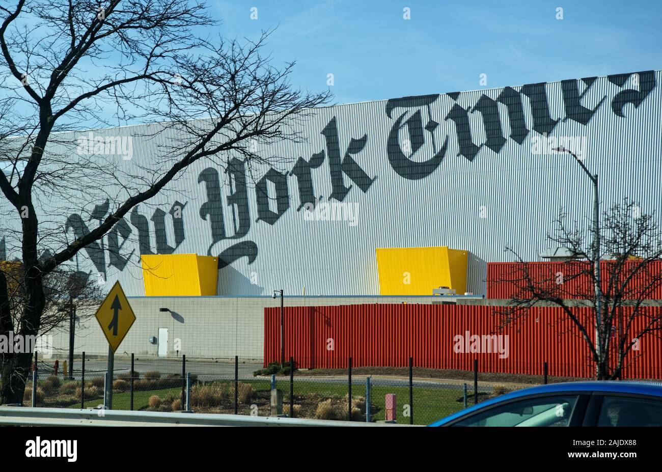 Flushing, NY USA. Dec 2019. The New York Times Printing Facility in Queens, New York City. Stock Photo