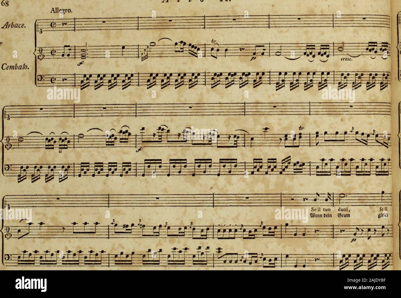 Idomeneo, Rè di Creta : Opera seria in tre Atti (K.366) = Indomeneus König von Creta : ernsthafte Oper in drey Aufzügen im Klavierauszuge . Ts ^======^——^—=^==:^^^=  j , ^—1   j- I^^B^^Si^^fe^^^^^ *ES£:!i ^^^iftipi^r^^isii R o A t t o II.. S rp r-ggrlr ^*5t ^E^S£ mio me/ &lt;ie - C - o sen vo - Us ncn SDunfctcn ta. I;in eil r^ggs=^gg=mm^±&&£ se - ro del te avi tern ^^g^^—p-g^^ ^=«t ^bp C; f? ^JLij4^=ffpg^ BSE Stock Photo