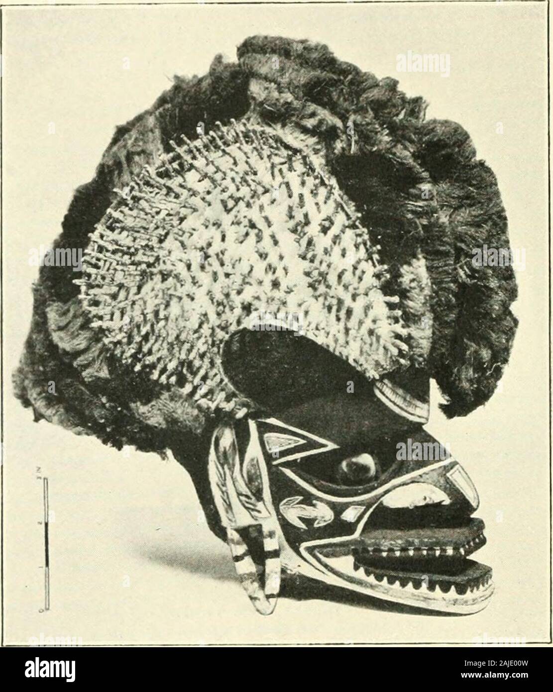 Handbook to the ethnographical collections . com-. Yia. 34.—Ceremoniiil mask from New Ireland. nnuiicate with spirits by theinselves, the tendency to compli-cate the means necessary to this end soon led to the growth ofa professional class of mediators. These men are the so-called shamans, medicine-men, or witch-doctors, who existamong all primitive ti-ibes. Fasting and hardship had earlyacquainted primitive man with trance, and with thosedelirious states in which subconscious ideas come to thesurface. What more natural then than that the strange andaltered tones, the voice low and out of the Stock Photo