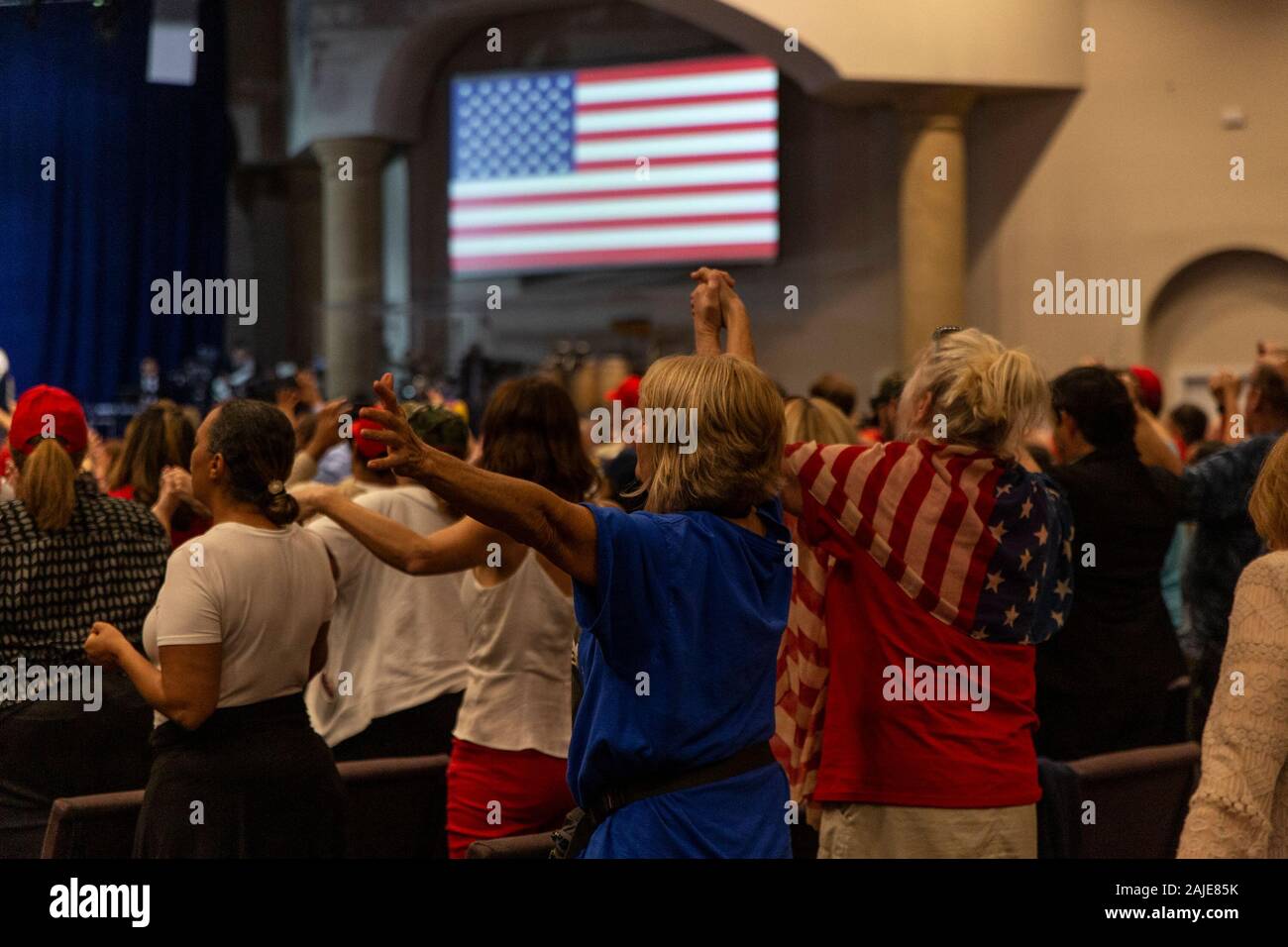 Miami, United States. 03rd Jan, 2020. Attendees of the Evangelicals For ...