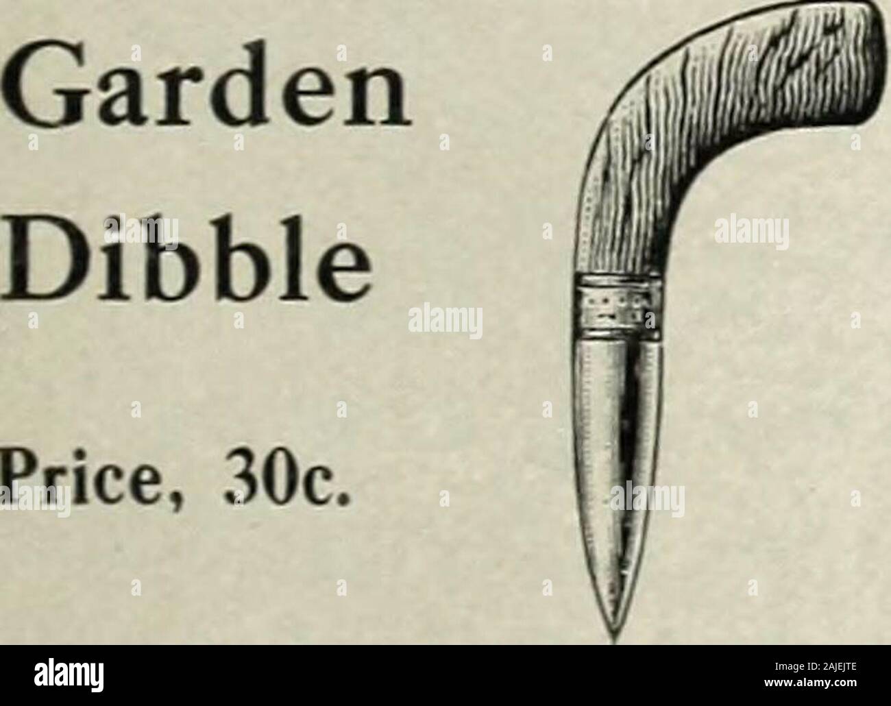 Schultz's seeds : 1913 . Dickey Bug Death Duster. : - A tine Duster to apply Bug Deathor any dry powder to plants.Price, 25c. Garden. Asparagus Knife Price, each, 25c. EUREKA CORN KNIFE. A Corn Cutter forged under the ham-mer from a solid piece of steel. Hard-ened in oil and tempered in metal bath.Price, 50 cents. Weed Digger and Asparagus Knife Stock Photo