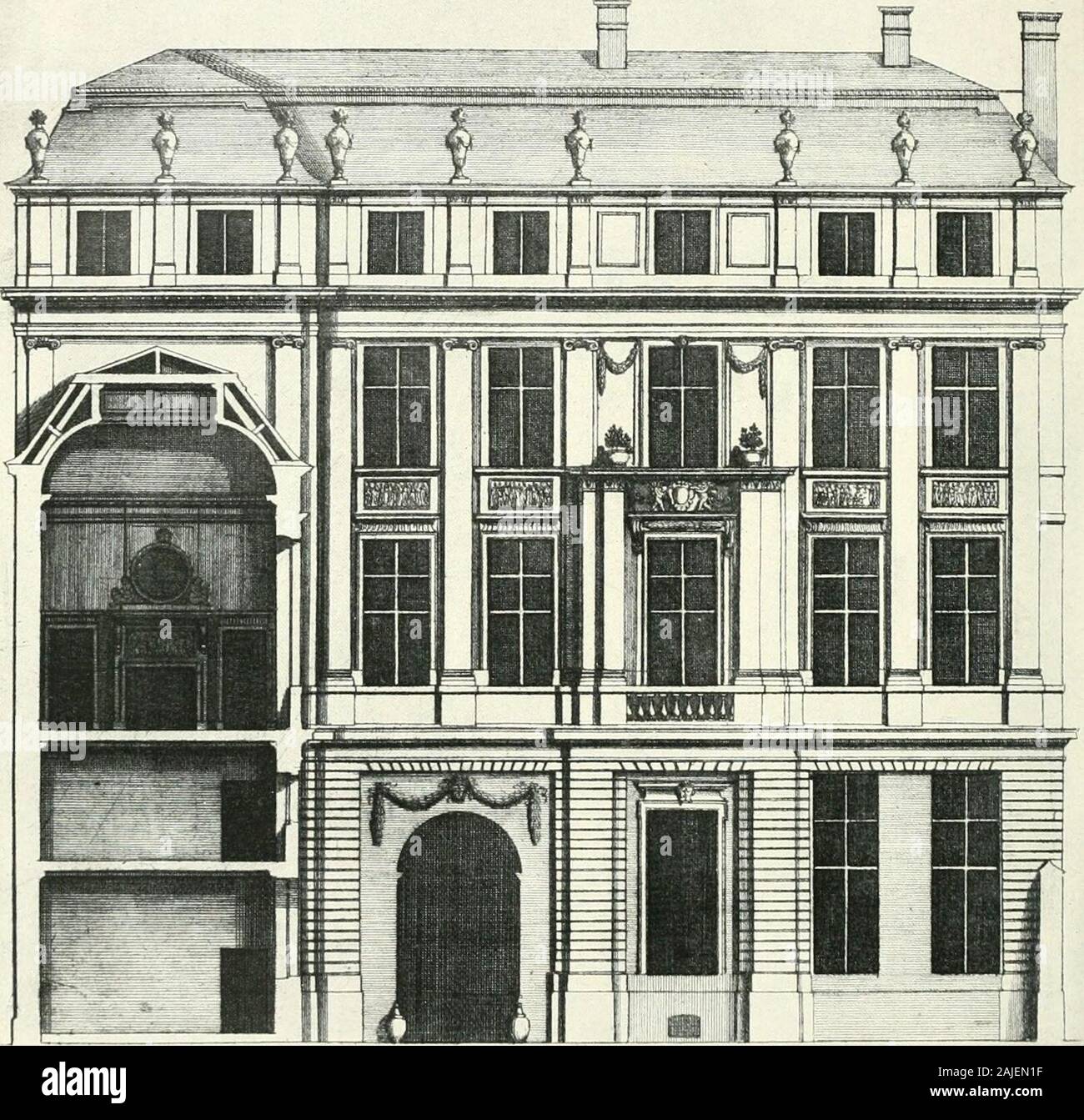A history of French architecture from the death of Mazarin till the death  of Louis XV, 1661-1774 . Je vrnti /faru C^t Jtlc^u-t-J Lan^lffu ru*  SltuiftuJ a.Lt fttturmmf OROUXn PLAN IJfe-of ficif