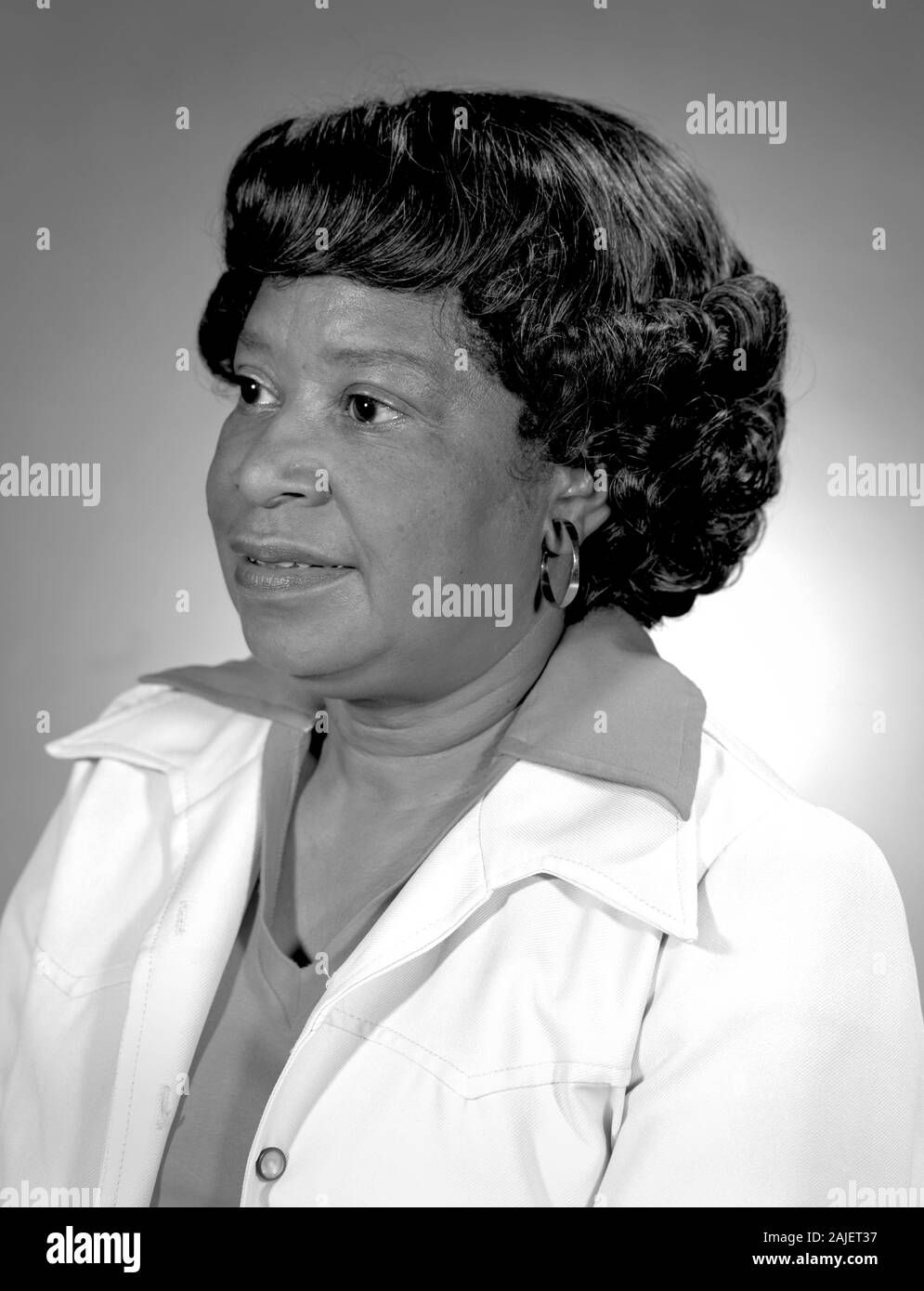 Mary Jackson (1921-2005), American mathematician and aerospace engineer who in 1958 became the first African American female engineer to work at the National Aeronautics and Space Administration (NASA). Jackson was featured, along with Katherine Johnson and Dorothy Vaughn, as one of the 'human computers' in the film Hidden Figures. Stock Photo