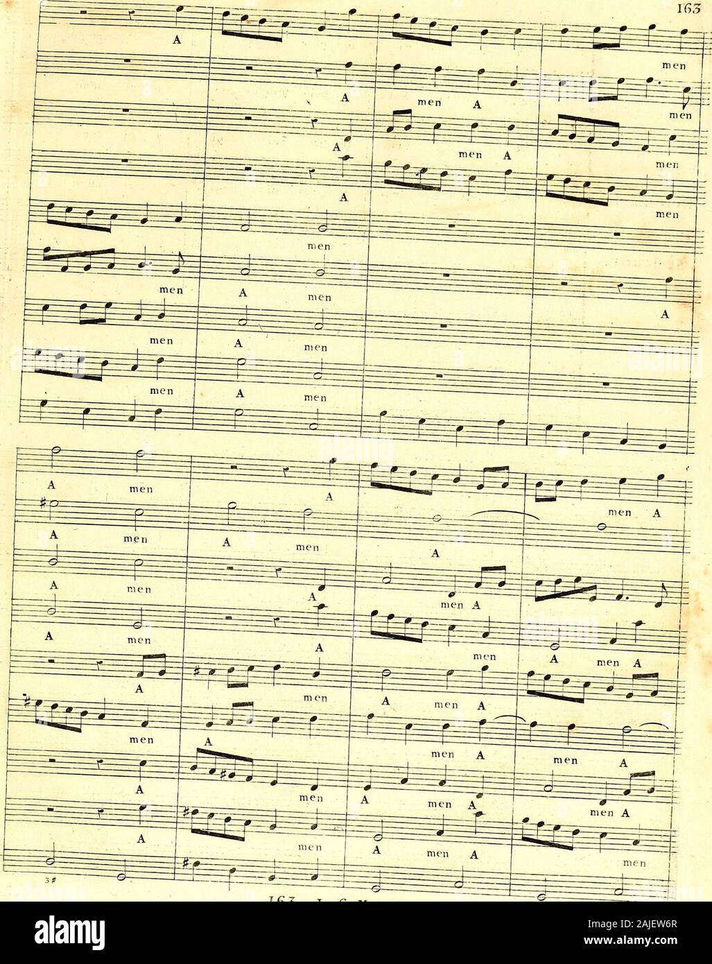 Primizie di canto fermo . 4 3» 163. L.6.M. 163. l.6.M Stock Photo