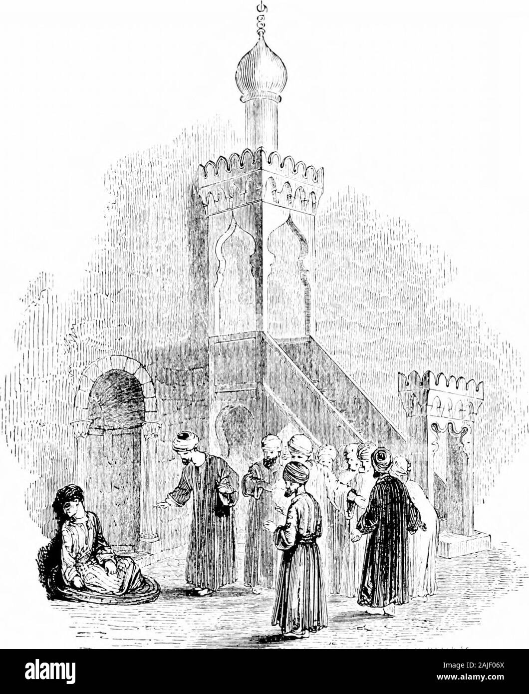 The thousand and one nights (Volume 1): commonly called, in England, the Arabian nights' entertainments . he son of Eiyoob.And they came to the house, and found that the mother of Ghanim,and his sister, had made for them a tomb, and sat by it weeping; andthey laid hold upon them, and plundered the house, and the motherand sister knew not the cause: and when they brought them beforethe Sultan,25 he inquired of them respecting Ghanim the son of Eiyoob;and they answered him, For the space of a year we have obtained notidings of him.—And they restored them to their place.26 In the mean time, Ghani Stock Photo