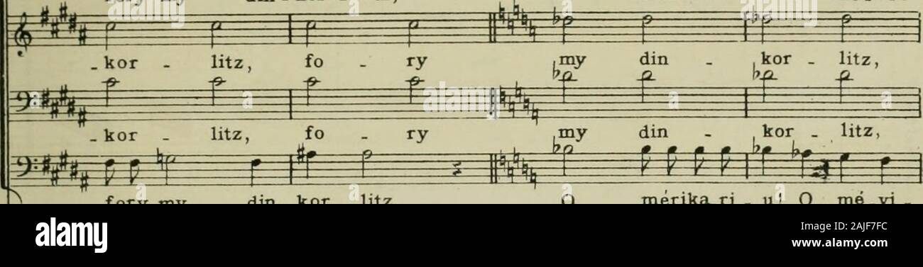 La damnation de Faust : légende dramatique . S -J- V ^ ^- EÉ gte !*M* 1 i# n f g i Y-^f- s ^^ fory my din - kor . litz mérika ri . u! O mé . vi .. 04 fory my din. kor . litz, O mérika ri . u! O mé.vi i ûM p fe^E^feg 51 p » p *è kr f^ as fcô± m f «i ^iii É êm ^ i r y r » f^FF **3=f T^2 T^ t- f f r f F r r i r r * xé! Méri.ka.ri . ba! O mé-ri.ka.ri . u! o mi da. f * Ê fo . ry ..= f f- my din kr f kor . litz fo . ry ^ -t£- ry my din kor . litz IêÉêÉè i fo . ry t=ï t=.t=t f » V xé! Méri.ka.ri . -ba! O 4 mu; à ÉÉHi mé.ri.ka.ri . u! o mi da. vï-iW =P=5* ££ FF F ?)-&gt;ÏE Tfff &gt;m W ÉÉéé 276 Stock Photo