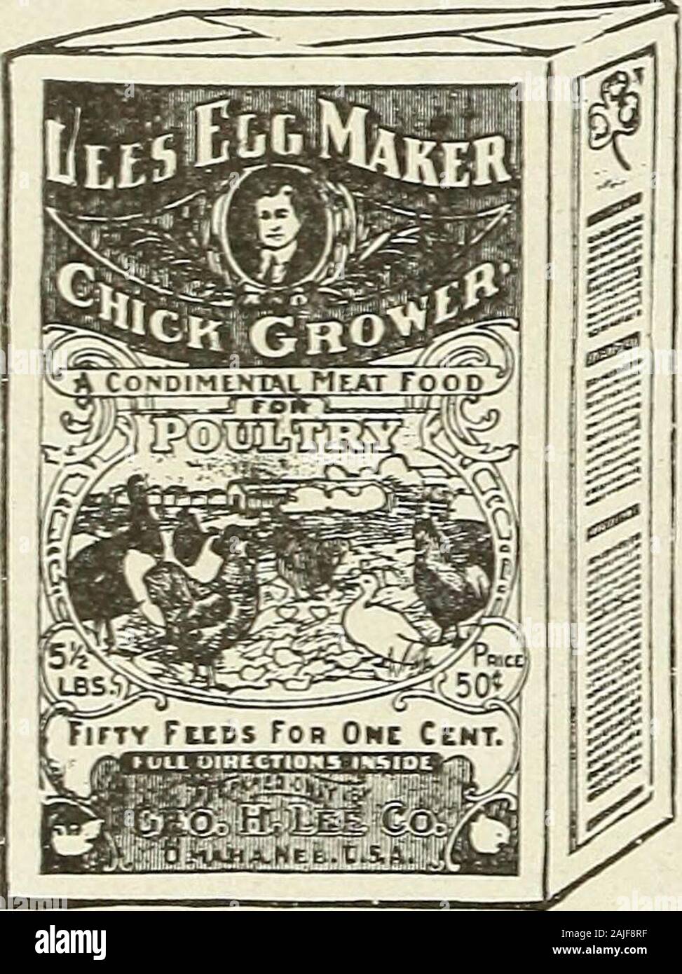 Schultz's seeds : 1913 . 00 lbs., $3.75. LEES EGG MAKER AND CHICK GROWER.—Lees Egg Maker is largely granu-lated blood (deodorized), the most highly concentrated form of meat food, one pound ofwhich is equal to 16 pounds of fresh meat, and which has an actual tested protein feedingvalue in excess of 80 per cent. There is not one ounce of bran, sand, shell, or othercheap and worthless filler in our product. No other poultry food looks like it. smellslike it, or resembles it in any way. Prices: 2^-lb. pkg., 25c; 5^-lb. pkg., 50c. CONKEYS EGG PRODUCER AND LAYING TONIC—To lay eggs regularly thefowl Stock Photo