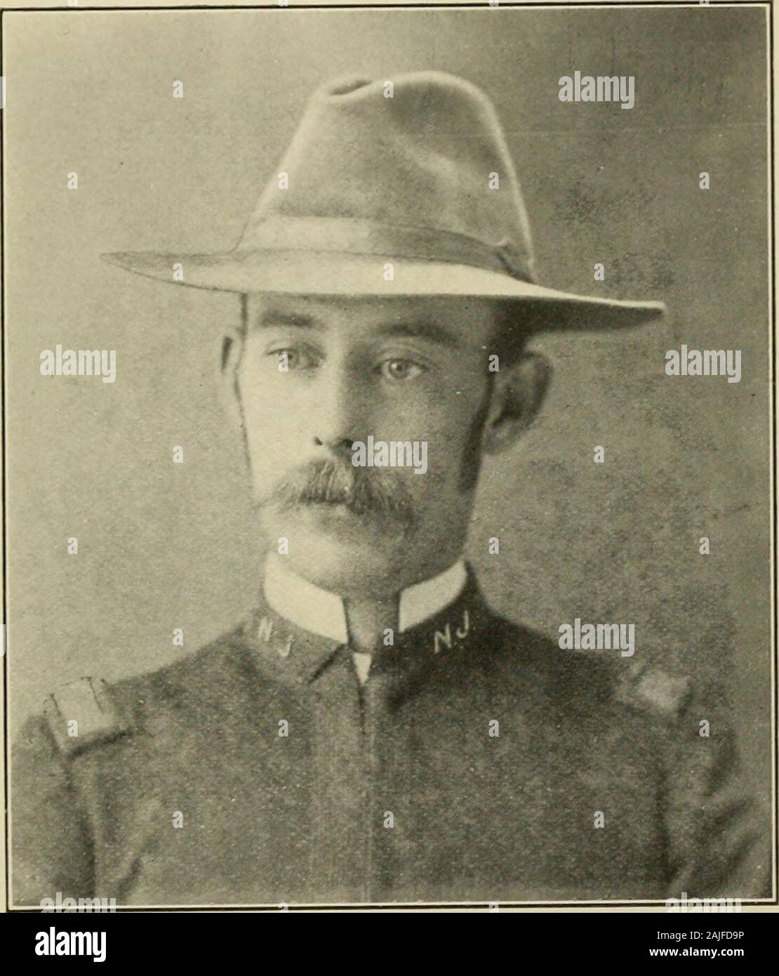 Record of Fourth New Jersey National Guard, Volunteer Infantry, Spanish-American War, 1898-1899. . r clothing §6.01.Henry Peck, Private. Residence, Woodbury, N. J. On special dutj- preparing camp at Greenville, S. C, November 2to 15, per R. S. O. No. 51, dated October 31, 1898. Sick in quarters September 5, 1898, in line of duty. Vaccinated November 30, 1898, successful. Due United States for clothing §3.42.Edward Pierson, Corporal. Residence, Woodbury, N. J, Vaccinated November 30, 1898, successful. Due United States for clothing $0.16.Henry H. Pine, Private. Residence, Woodbury, N. J. Muster Stock Photo