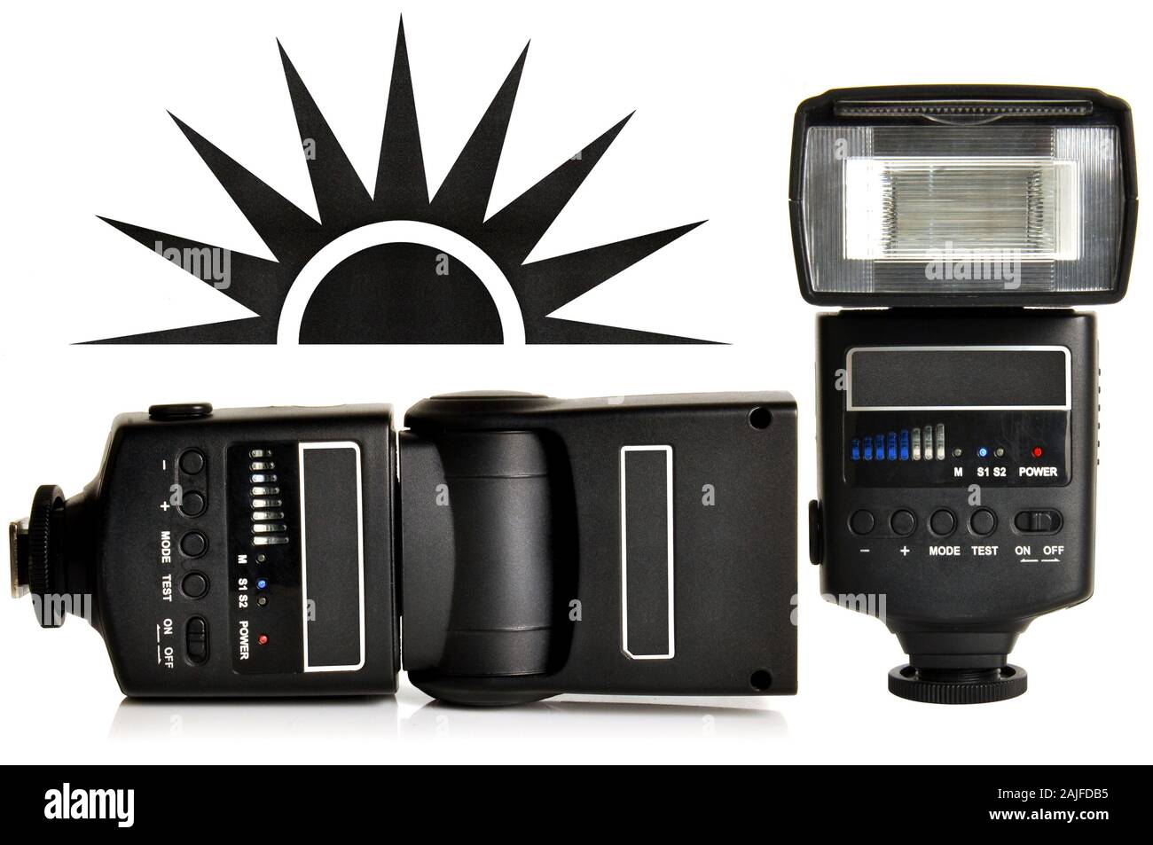 Camera flash with background Stock Photo Alamy