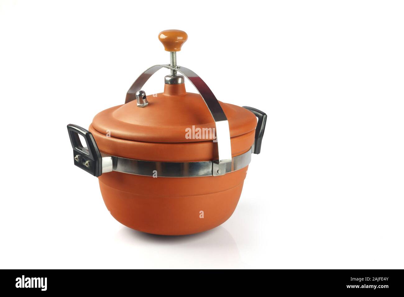 Indian made clay pressure cooker Stock Photo Alamy