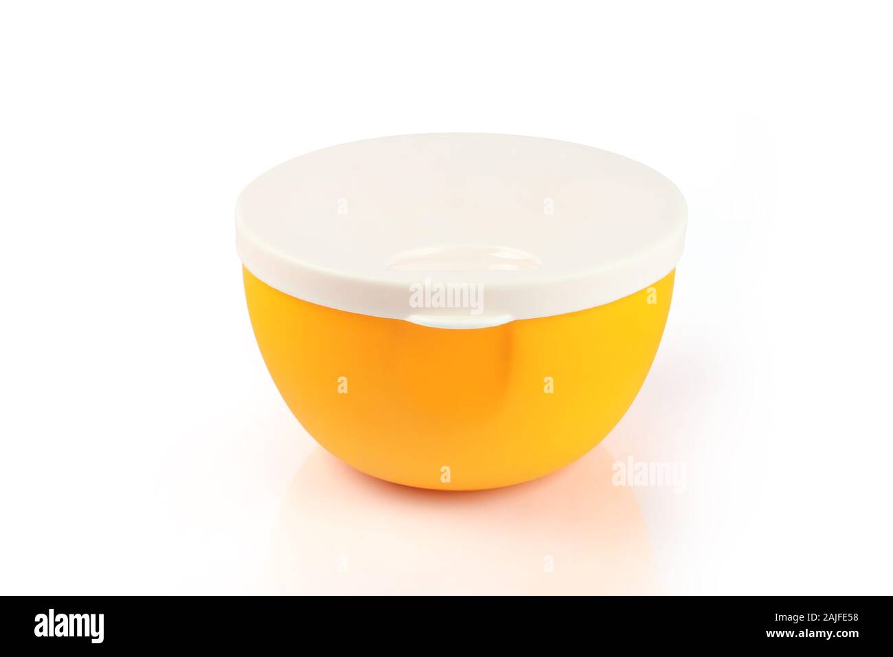 Indian made plastic bowl with lid Stock Photo