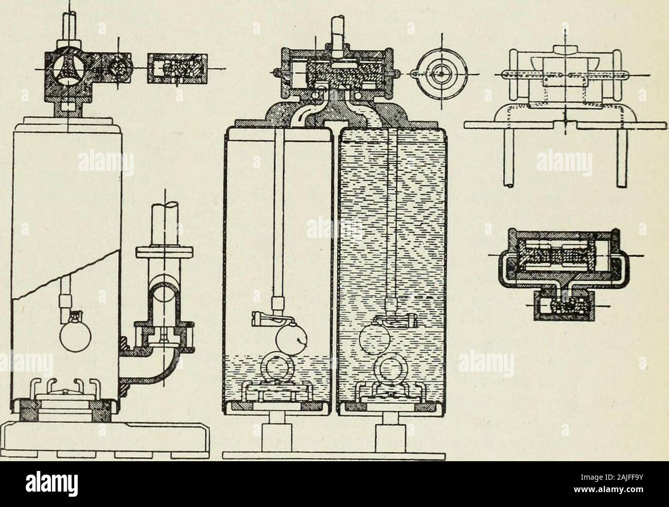 Canadian engineer . ounds, add one-third excess for pumps over 7-in. stroke. Divide this result by the pounds pressure cfair at the purnp, and the result will be th-j proper ratio. Knowing the dimensions of the air cylinder and pres-sure, the fr&lt;e air requirements can be calculated by meansof the simple fo.mula, ASP V = I.I l44Pawhere V = volume of free air per cubic feet per minute, S = piston speed of pump in feet per minute, P = absolute air pressure at pump, A = area of air cylinder. Pa = atmospheric pressure at any elevation. Problem—Pump a.-sumed over 7-in. stroke; head, 360ft. ; air Stock Photo