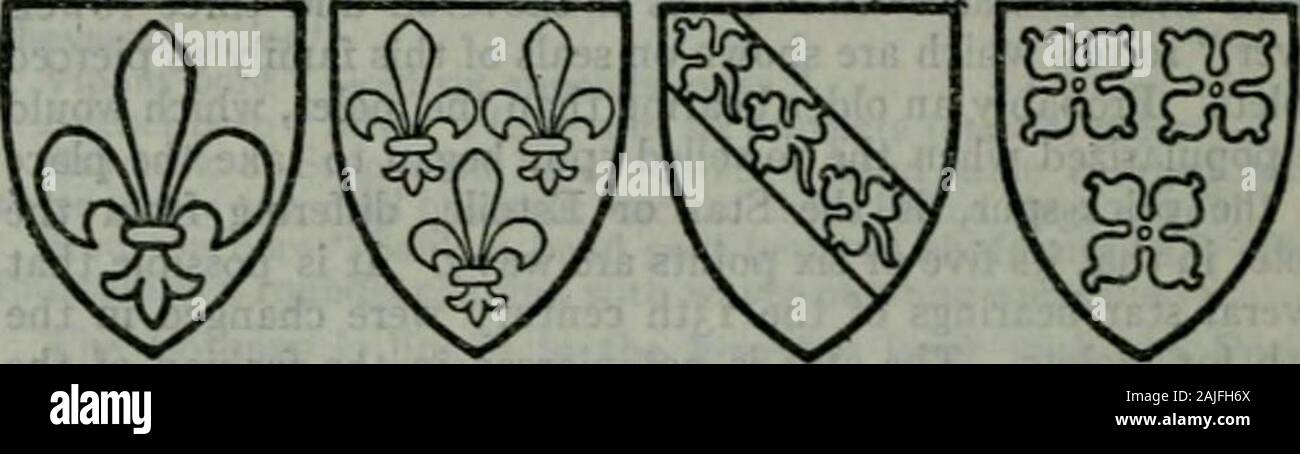 The encyclopædia britannica; a dictionary of arts, sciences, literature and general information . Eton College.. Aguylon. Peyfcrer. Hervey. Vincent. Quincy bore Gules a cinqfoil silver. Bardolf of Wormegay bore Gules three cinqfoils silver. Cosington bore Azure three roses gold. Hilton bore Silver three chaplets or garlands of red roses. Beasts and Birds.—The book of natural history as studied inthe middle ages lay open at the chapter of the lion, to whichroyal beast all the noble virtues were set down. What is theoldest armorial seal of a sovereign prince as yet discovered bearsthe rampant li Stock Photo